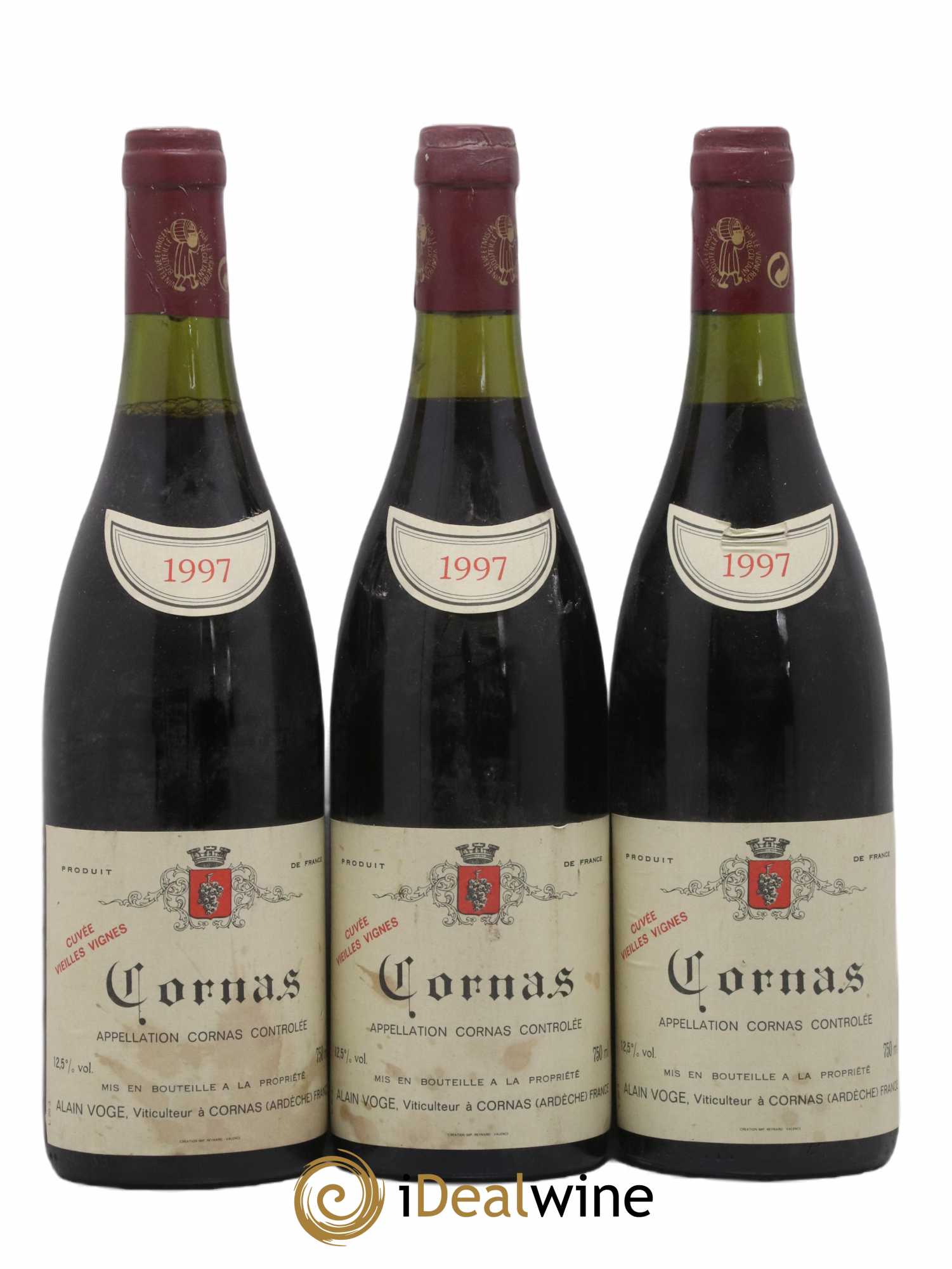 Cornas Les Vieilles Vignes Alain Voge (Domaine) 1997 - Lot de 3 bouteilles - 0