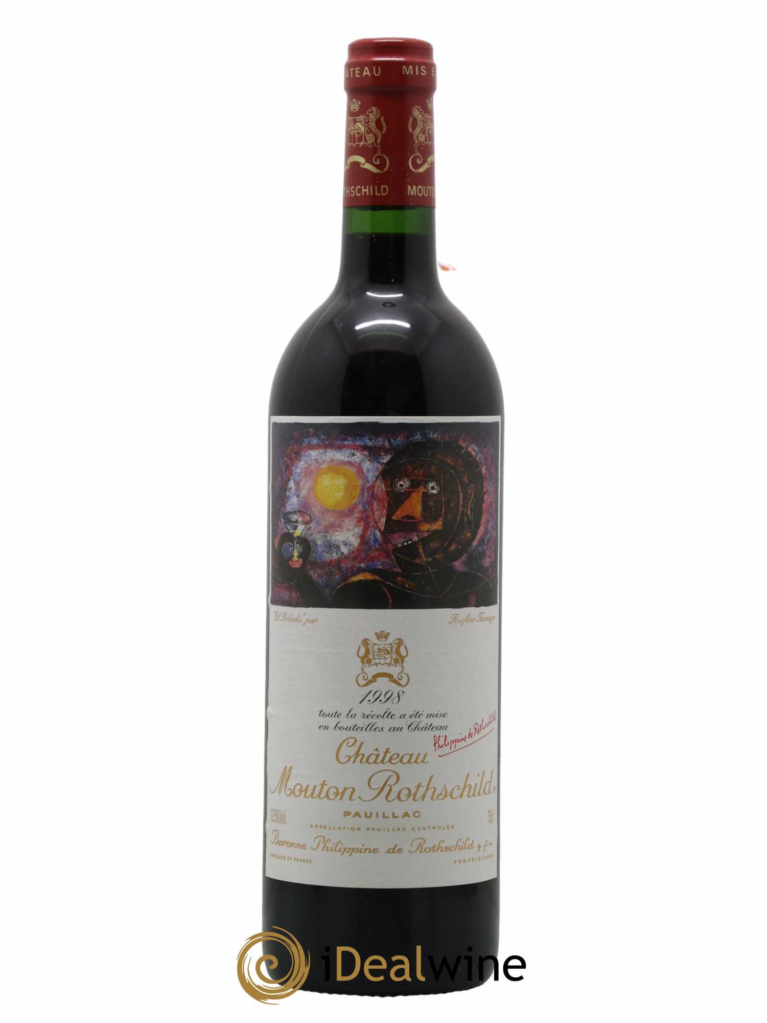 Château Mouton Rothschild 1er Grand Cru Classé 1998 - Lot de 1 bouteille - 0