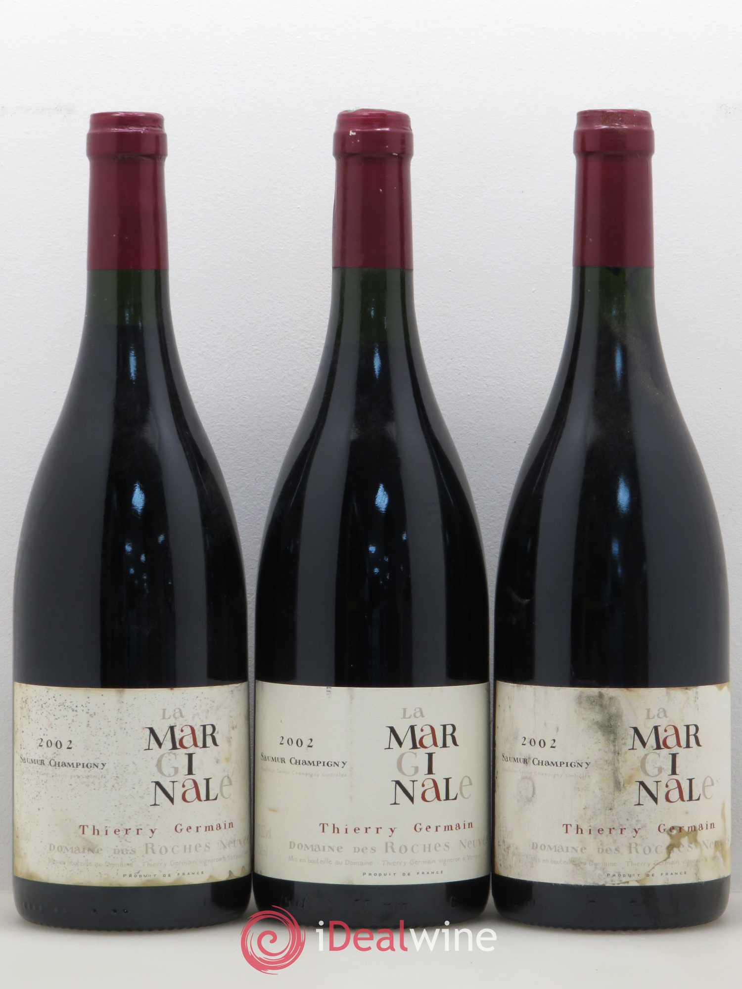 Saumur-Champigny La Marginale Domaine des Roches Neuves - Thierry Germain 2002 - Lot de 3 bouteilles - 0