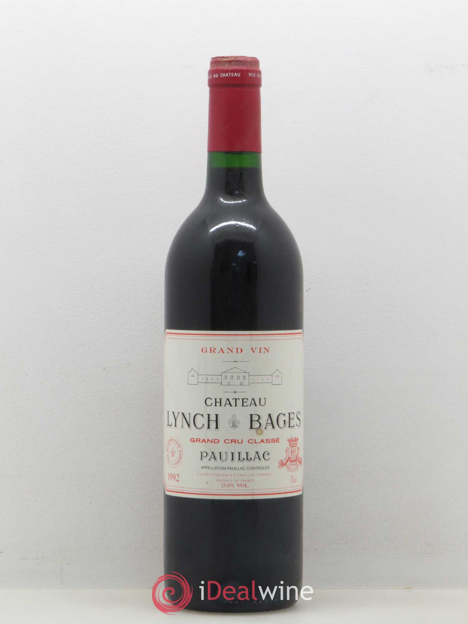 Château Lynch Bages 5ème Grand Cru Classé 1992 - Lot de 1 bouteille - 0
