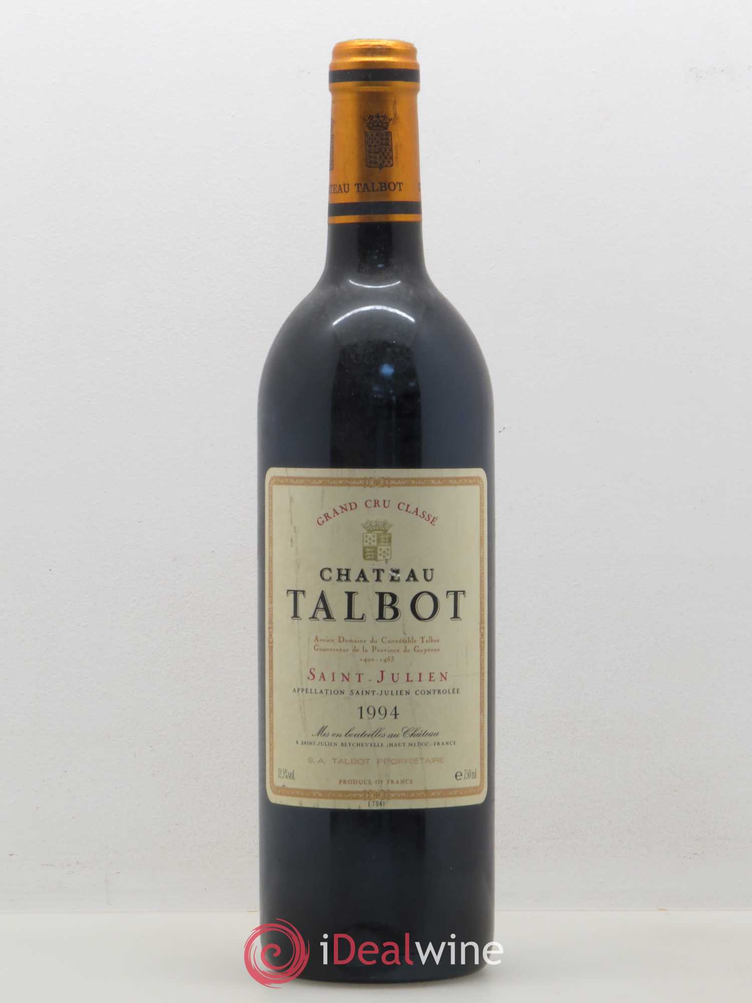 Château Talbot 4ème Grand Cru Classé 1994 - Lot de 1 bouteille - 0