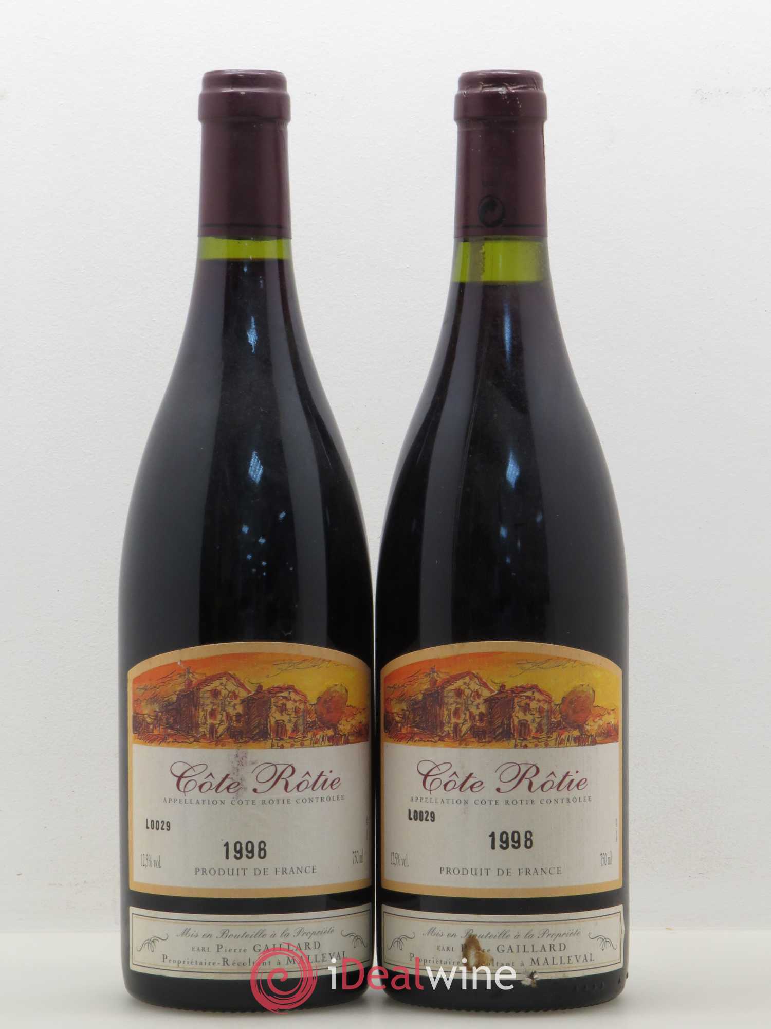 Côte-Rôtie Pierre Gaillard 1998 - Lot de 2 bouteilles - 0