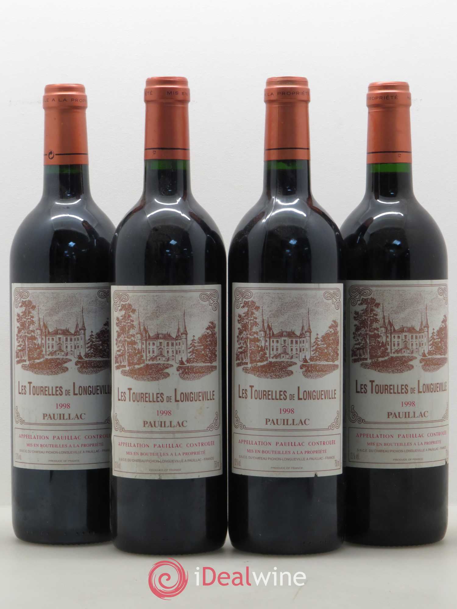 Les Tourelles de Longueville Second Vin 1998 - Lot de 4 bouteilles - 0