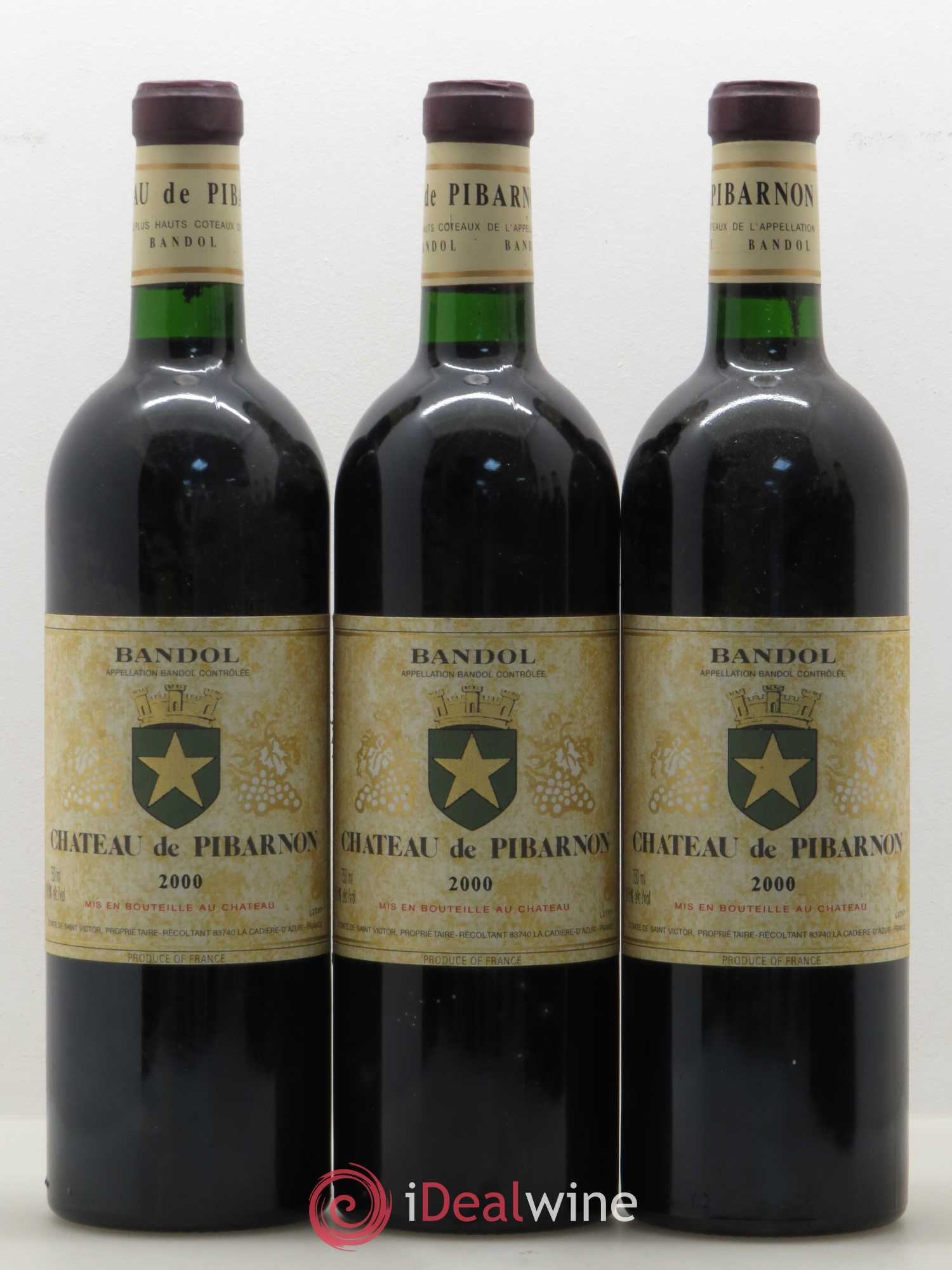 Bandol Château de Pibarnon Comte de Saint-Victor 2000 - Lot de 6 bouteilles - 1