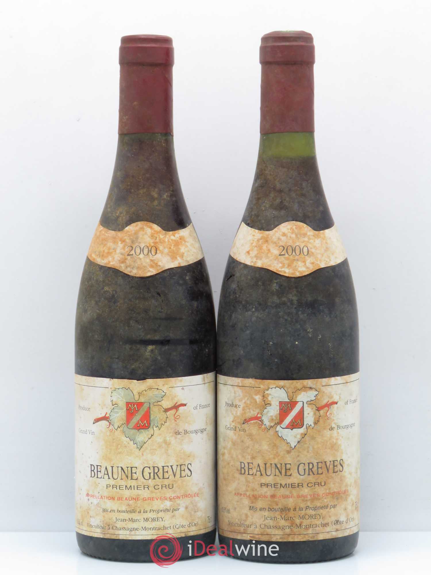 Beaune 1er Cru Grèves Jean Marc Morey 2000 - Posten von 2 Flaschen - 0