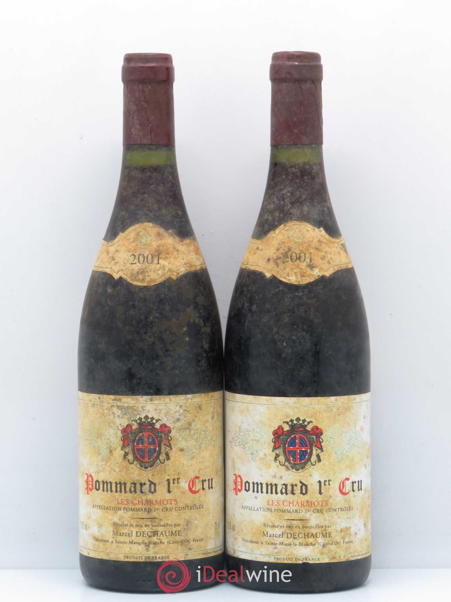 Pommard 1er Cru Charmots Marcel Dechaume 2001 - Lot de 2 bouteilles - 0