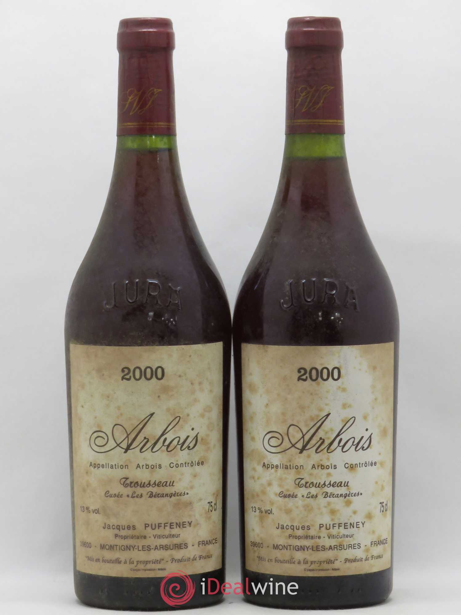 Arbois Trousseau Cuvée Les Bérangères Jacques Puffeney 2000 - Lot de 2 bouteilles - 0