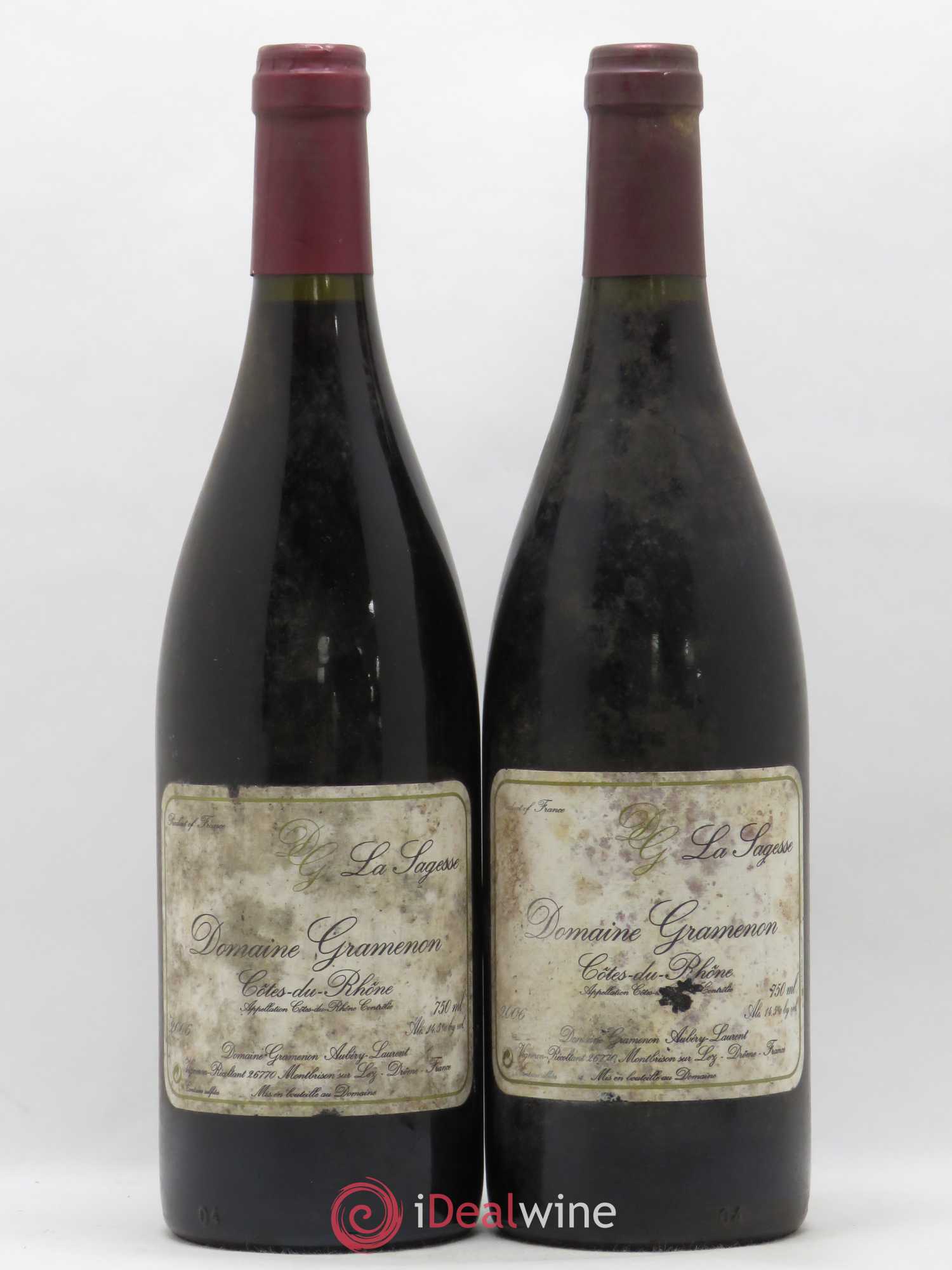 Côtes-du-Rhône La Sagesse Gramenon (Domaine) 2006 - Lot de 2 bouteilles - 0