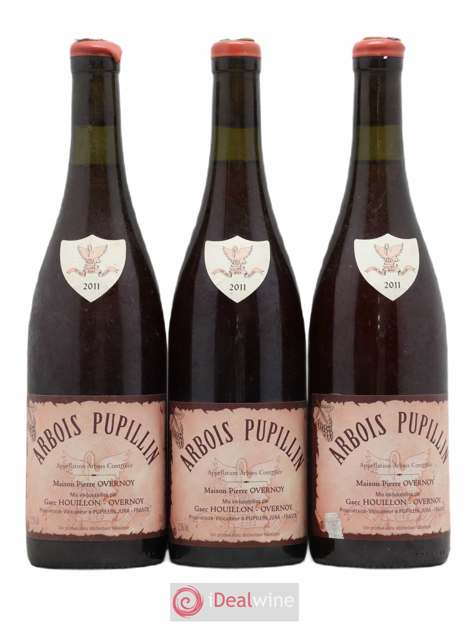 Arbois-Pupillin Poulsard (cire rouge) Overnoy-Houillon (Domaine) 2011 - Lot de 3 bouteilles - 0