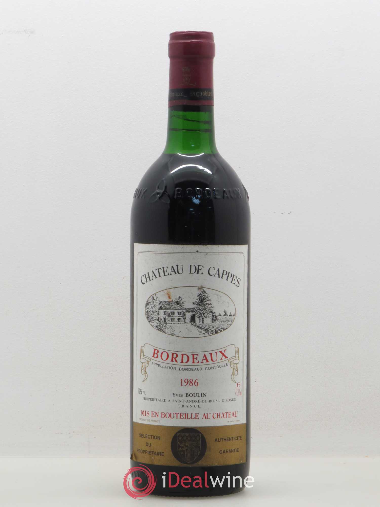 Bordeaux Château de Cappes (sans prix de réserve) 1986 - Posten von 1 Flasche - 0