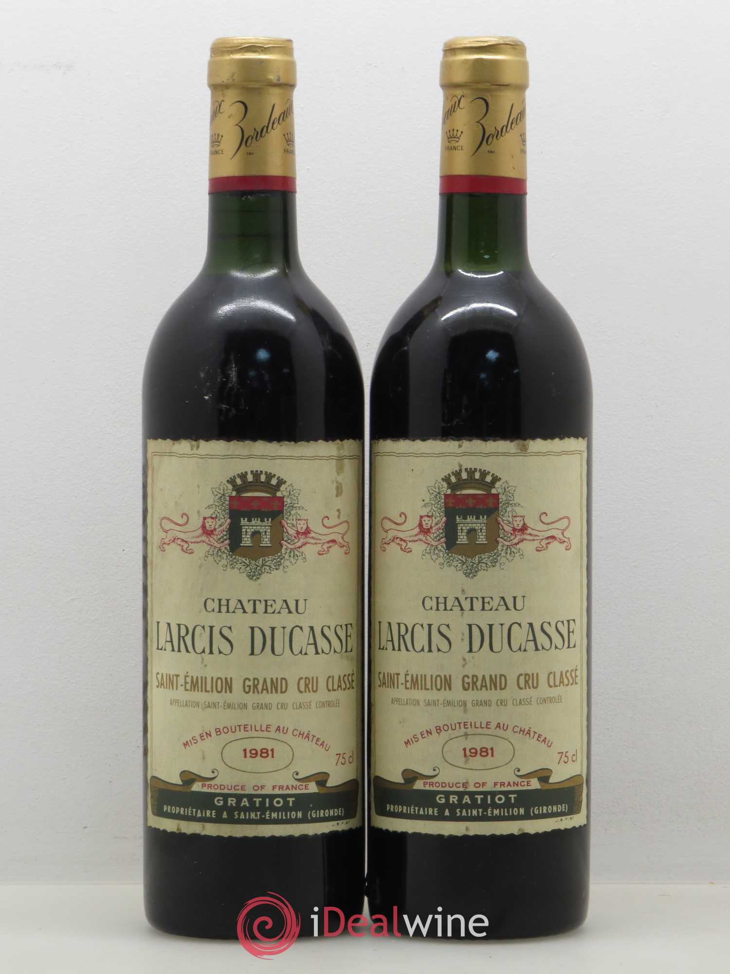 Château Larcis Ducasse 1er Grand Cru Classé B 1981 - Lot de 2 bouteilles - 0