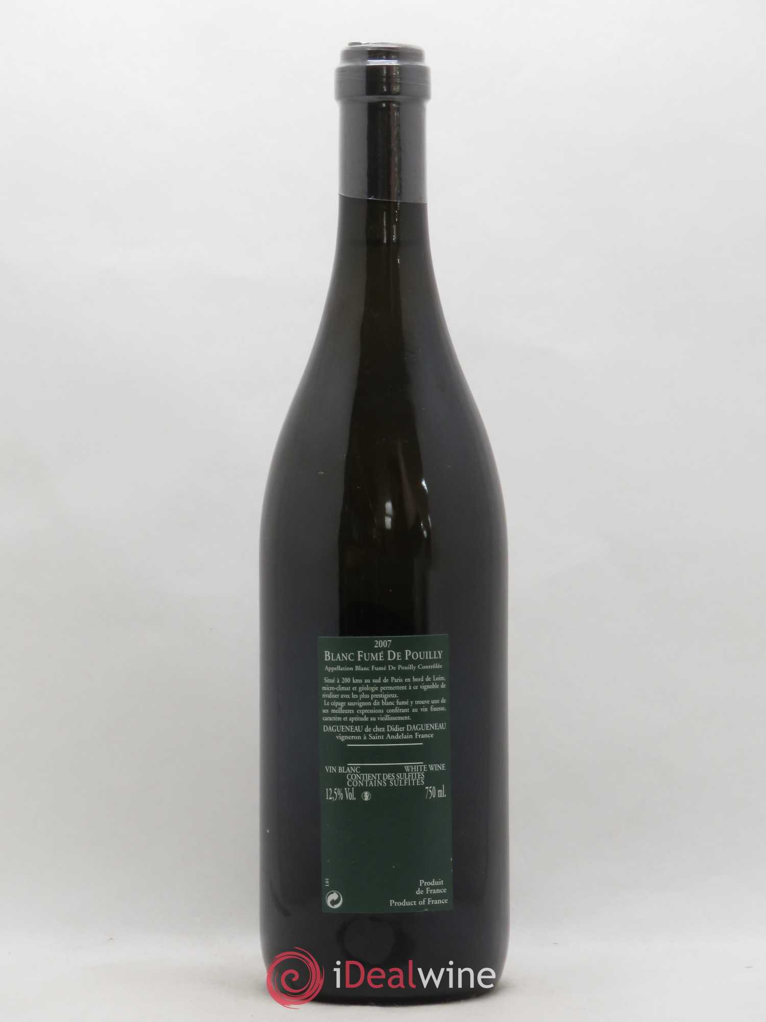 Vin de France (anciennement Pouilly-Fumé) Silex Dagueneau (Domaine Didier - Louis-Benjamin) 2007 - Lot de 1 bouteille - 1