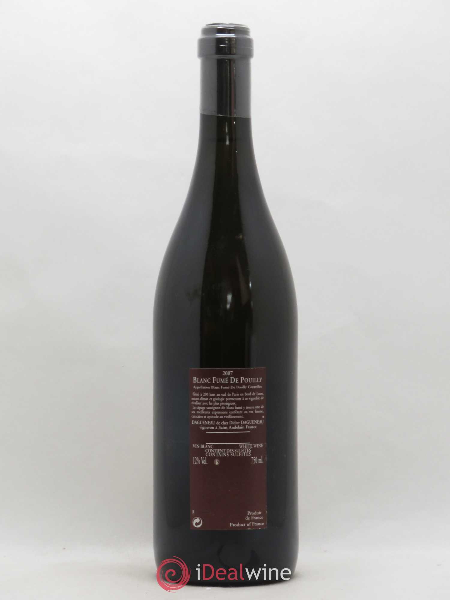 Vin de France (anciennement Pouilly-Fumé) Pur Sang Dagueneau (Domaine Didier - Louis-Benjamin) 2007 - Lot de 1 bouteille - 1