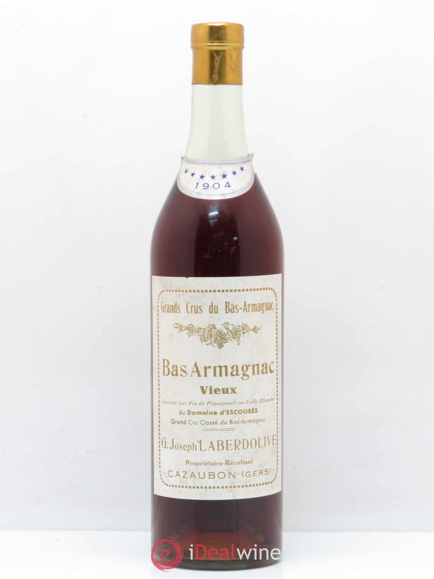 Bas-Armagnac Laberdolive Domaine d'Escoubes 1904 - Posten von 1 Flasche - 0