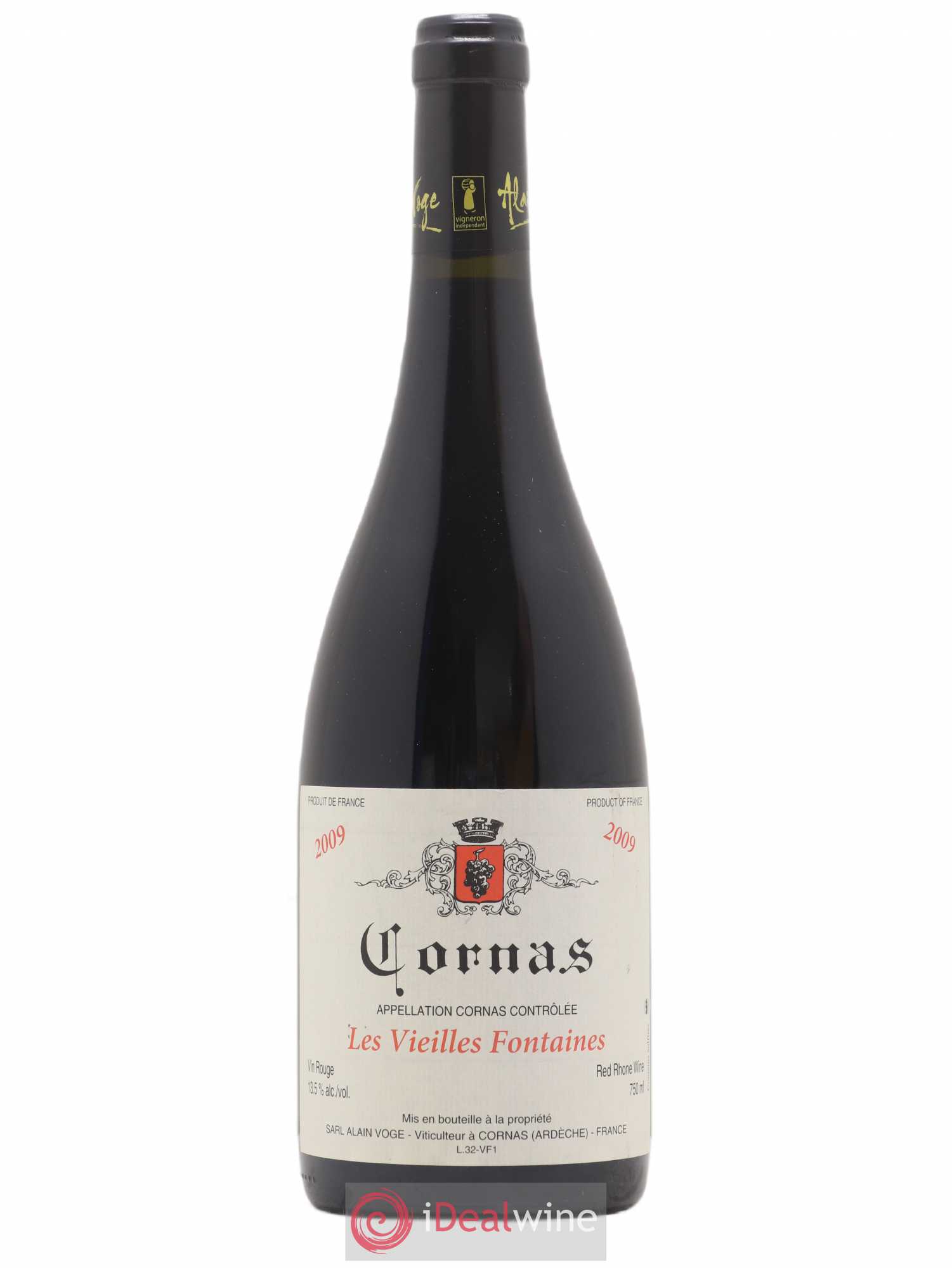 Cornas Les Vieilles Fontaines Alain Voge (Domaine) 2009 - Lot de 1 bouteille - 0