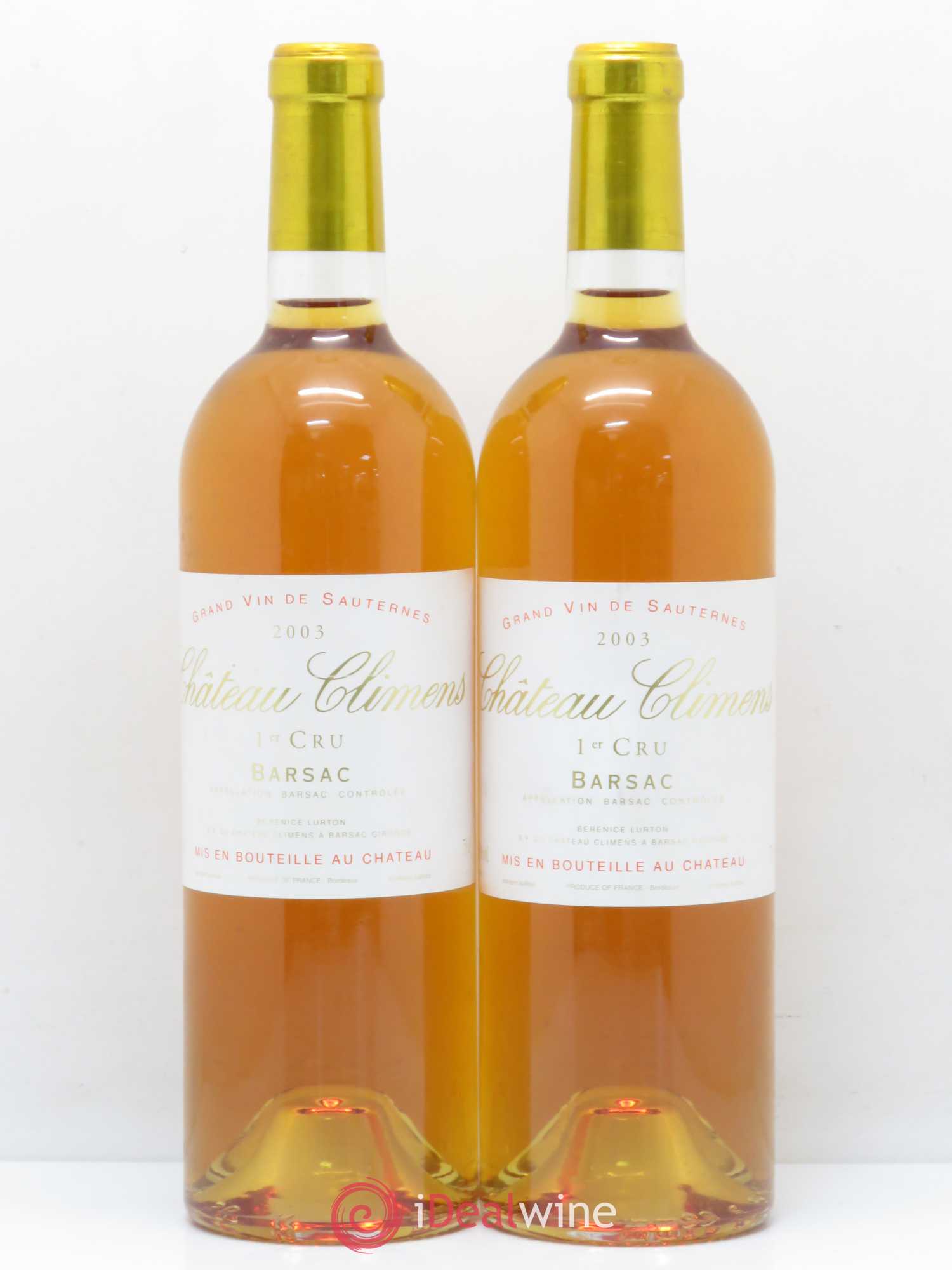 Château Climens 1er Grand Cru Classé 2003 - Lotto di 2 bottiglie - 0