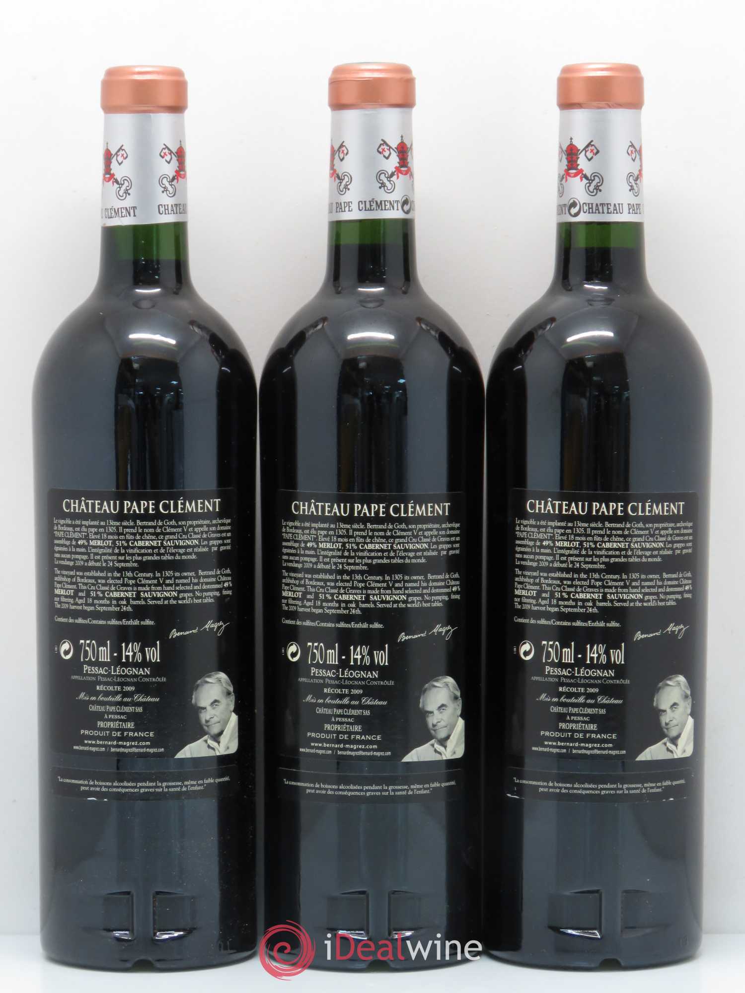 Château Pape Clément Cru Classé de Graves 2009 - Lot de 12 bouteilles - 6