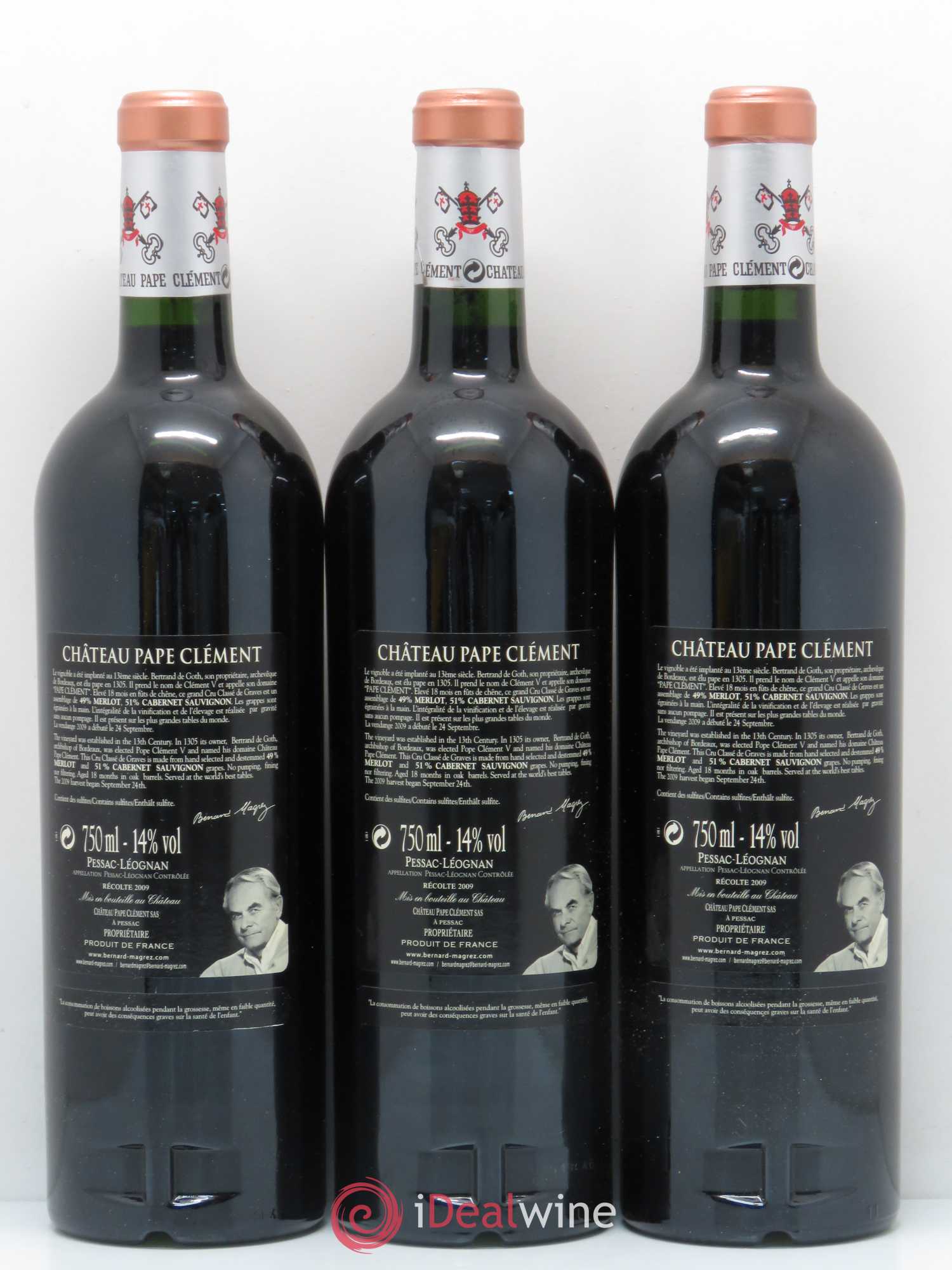 Château Pape Clément Cru Classé de Graves 2009 - Lot de 12 bouteilles - 6