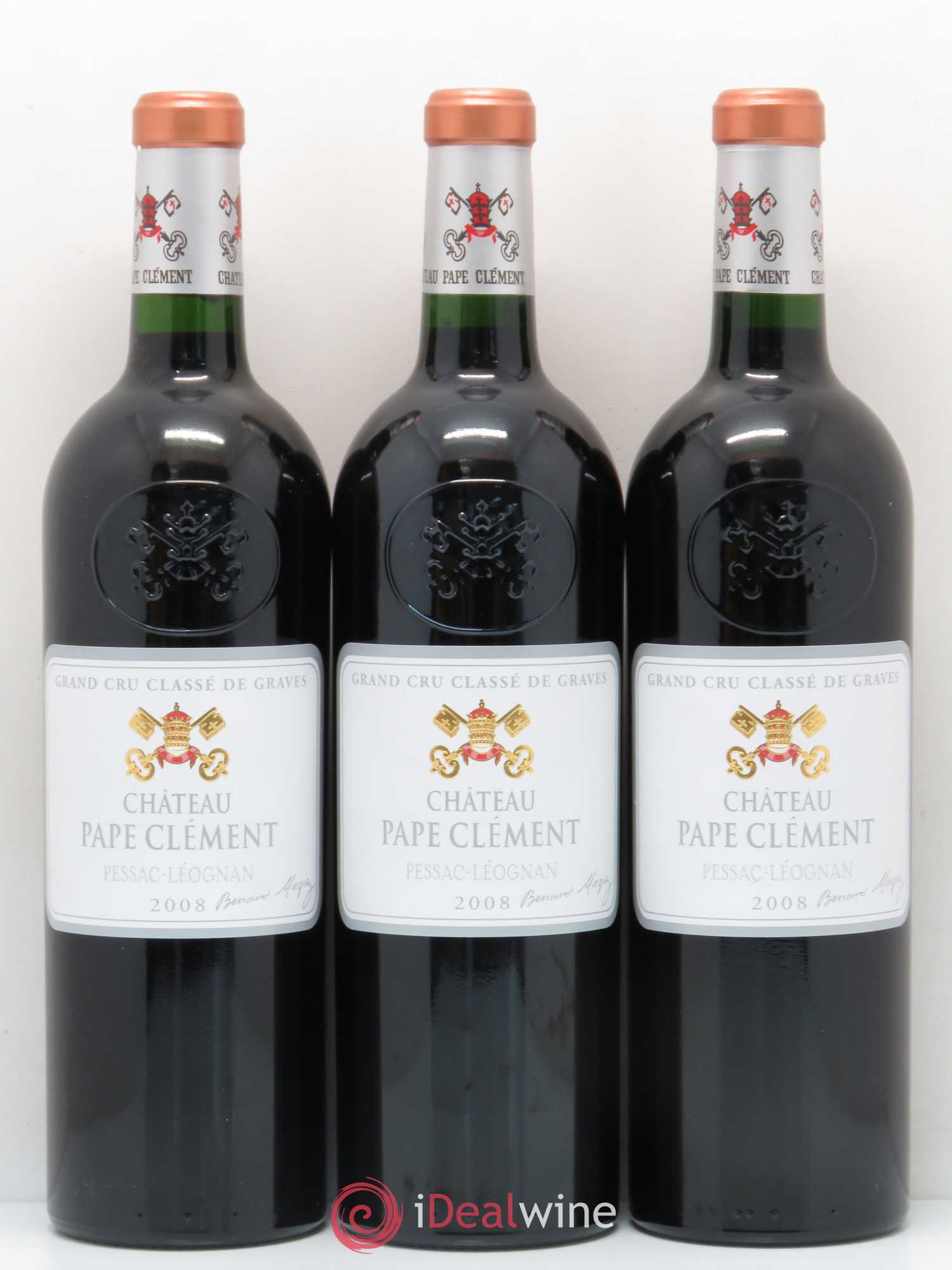 Château Pape Clément Cru Classé de Graves 2008 - Lot de 3 bouteilles - 0