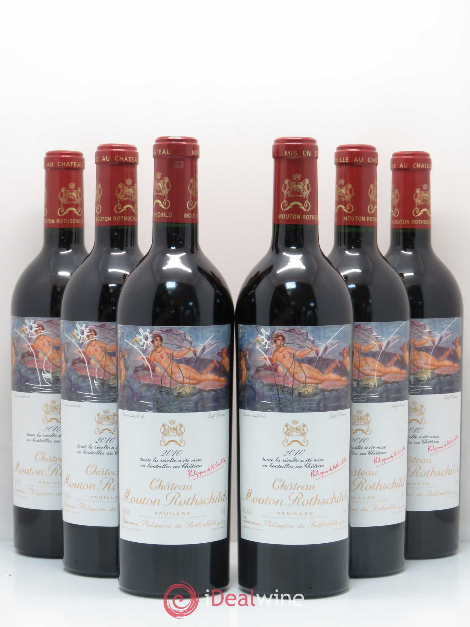 Château Mouton Rothschild 1er Grand Cru Classé 2010 - Lot de 6 bouteilles - 0