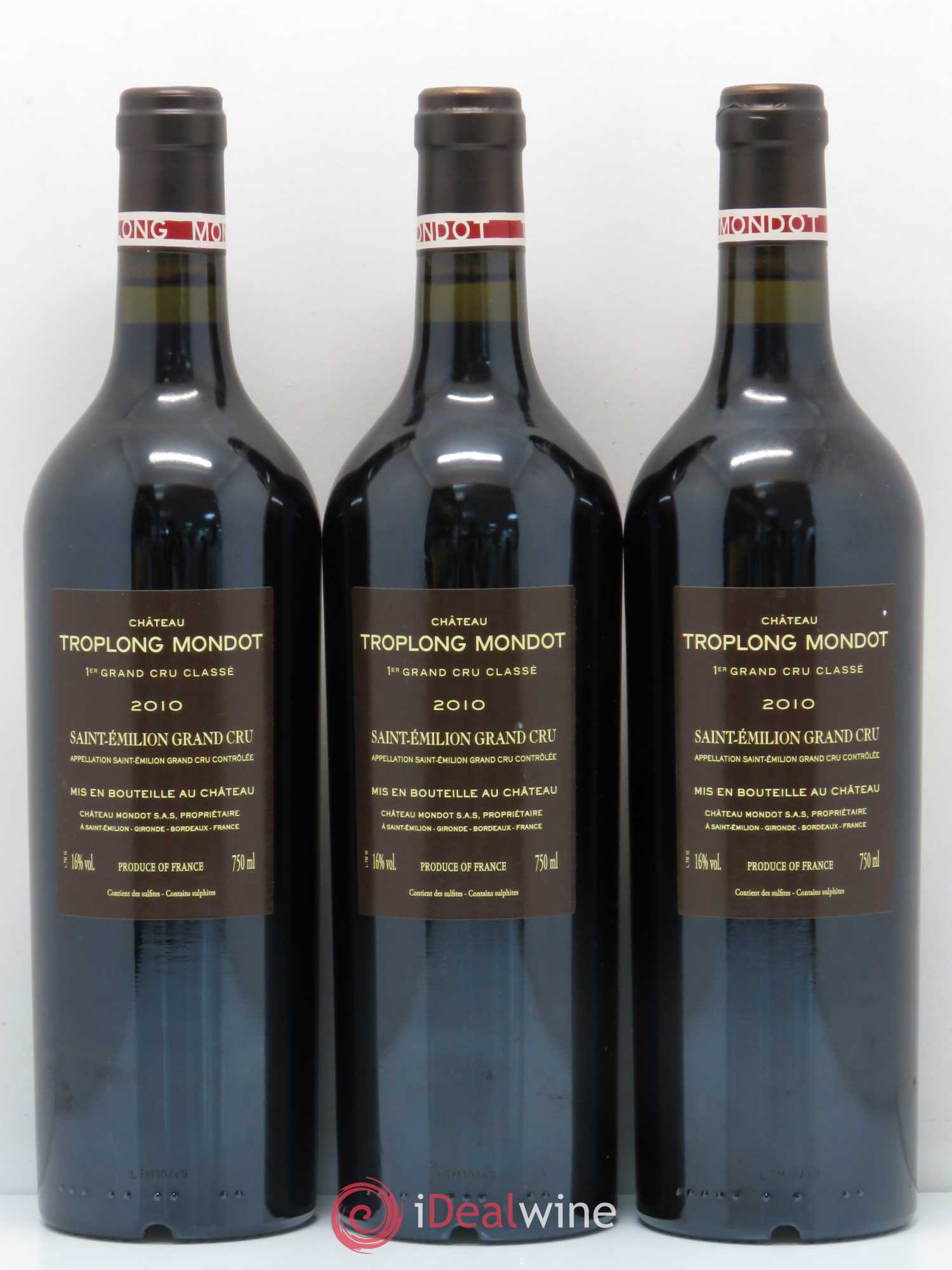 Château Troplong Mondot 1er Grand Cru Classé B 2010 - Lot de 12 bouteilles - 6