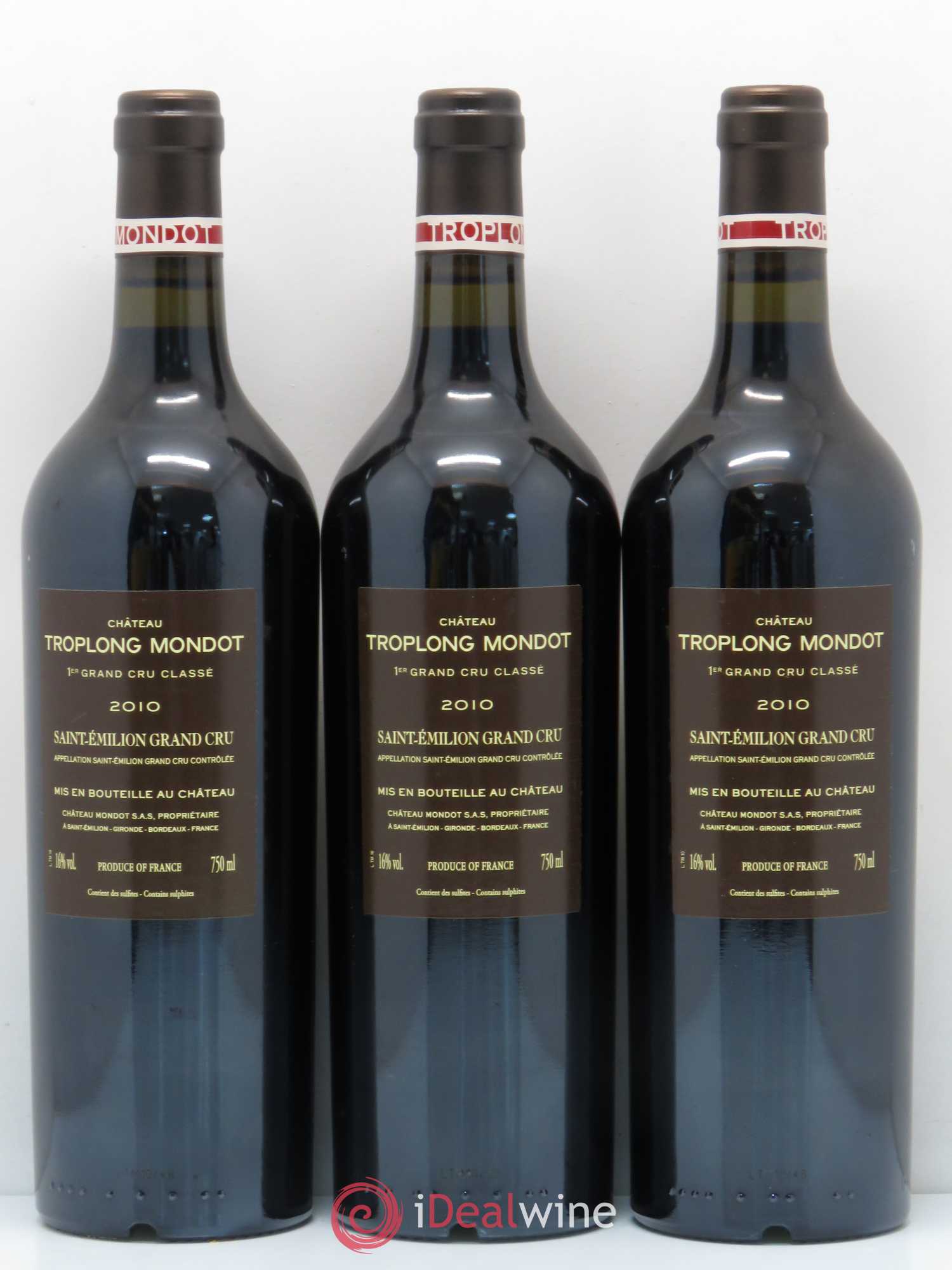 Château Troplong Mondot 1er Grand Cru Classé B 2010 - Lot de 12 bouteilles - 8