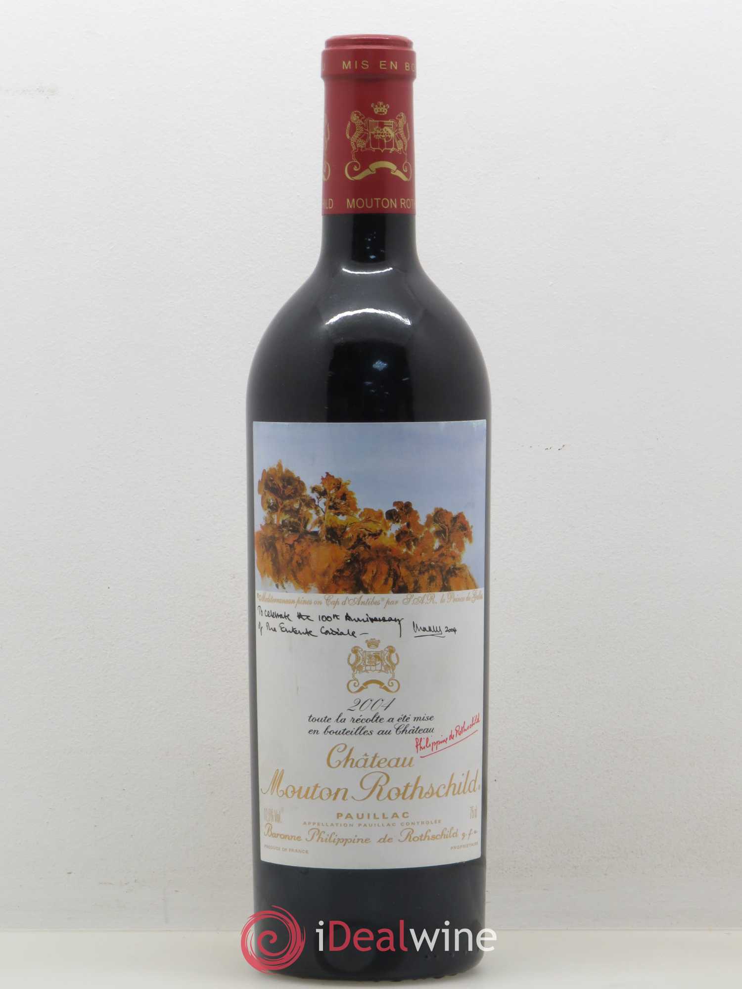 Château Mouton Rothschild 1er Grand Cru Classé 2004 - Lot de 1 bouteille - 0
