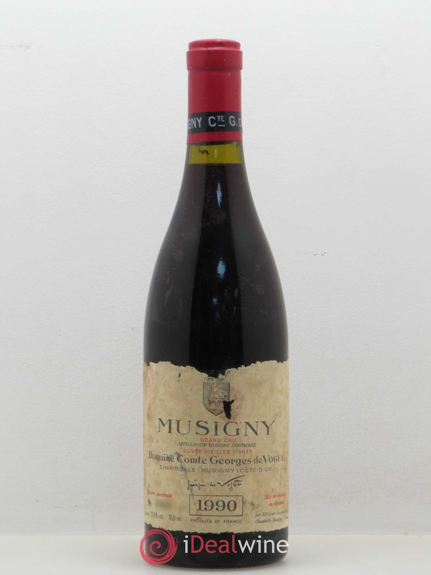 Musigny Grand Cru Cuvée Vieilles Vignes Comte Georges de Vogüé 1990 - Lot de 1 bouteille - 0