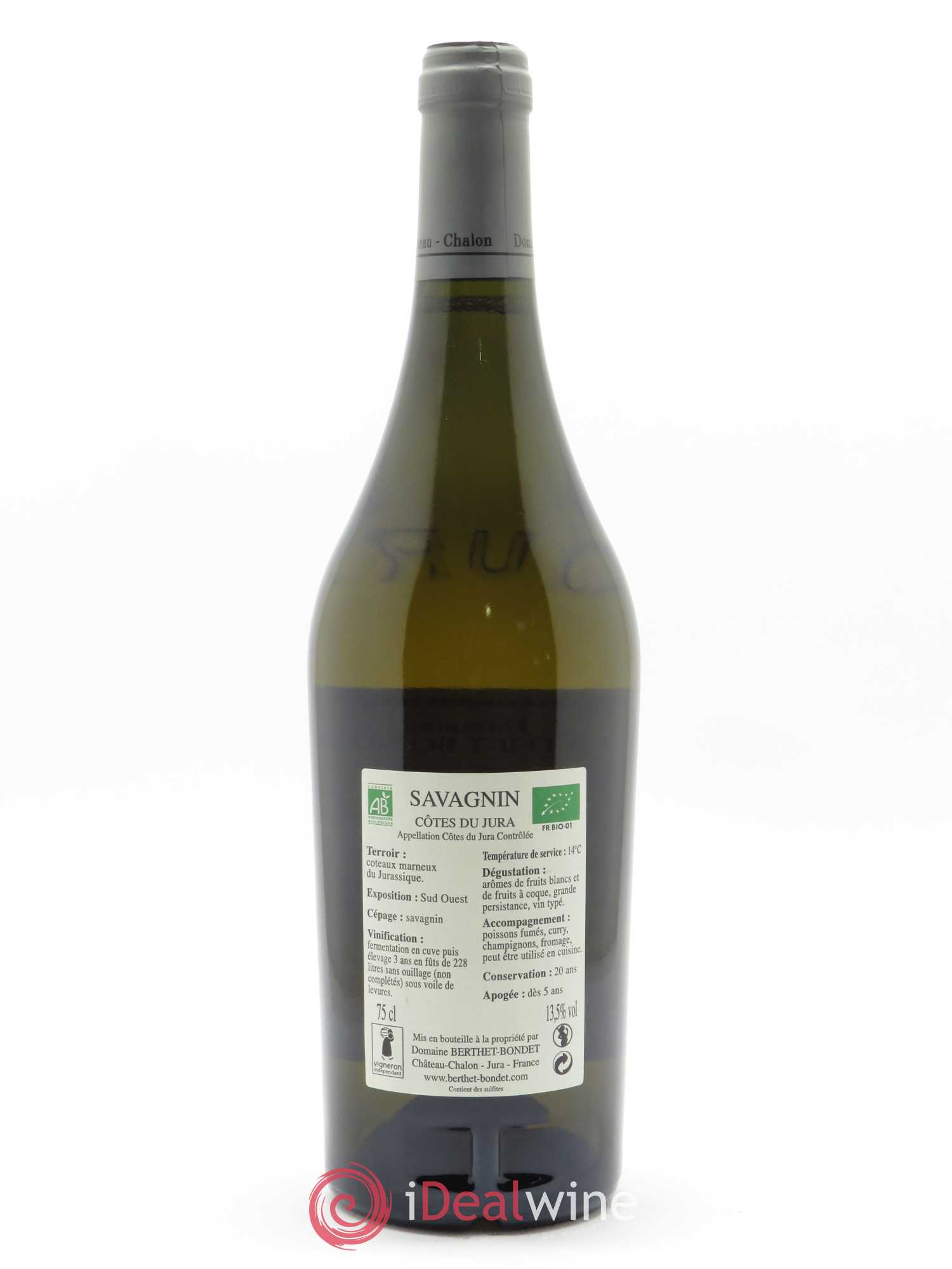 Côtes du Jura Savagnier Berthet-Bondet 2015 - Lot de 1 bouteille - 1