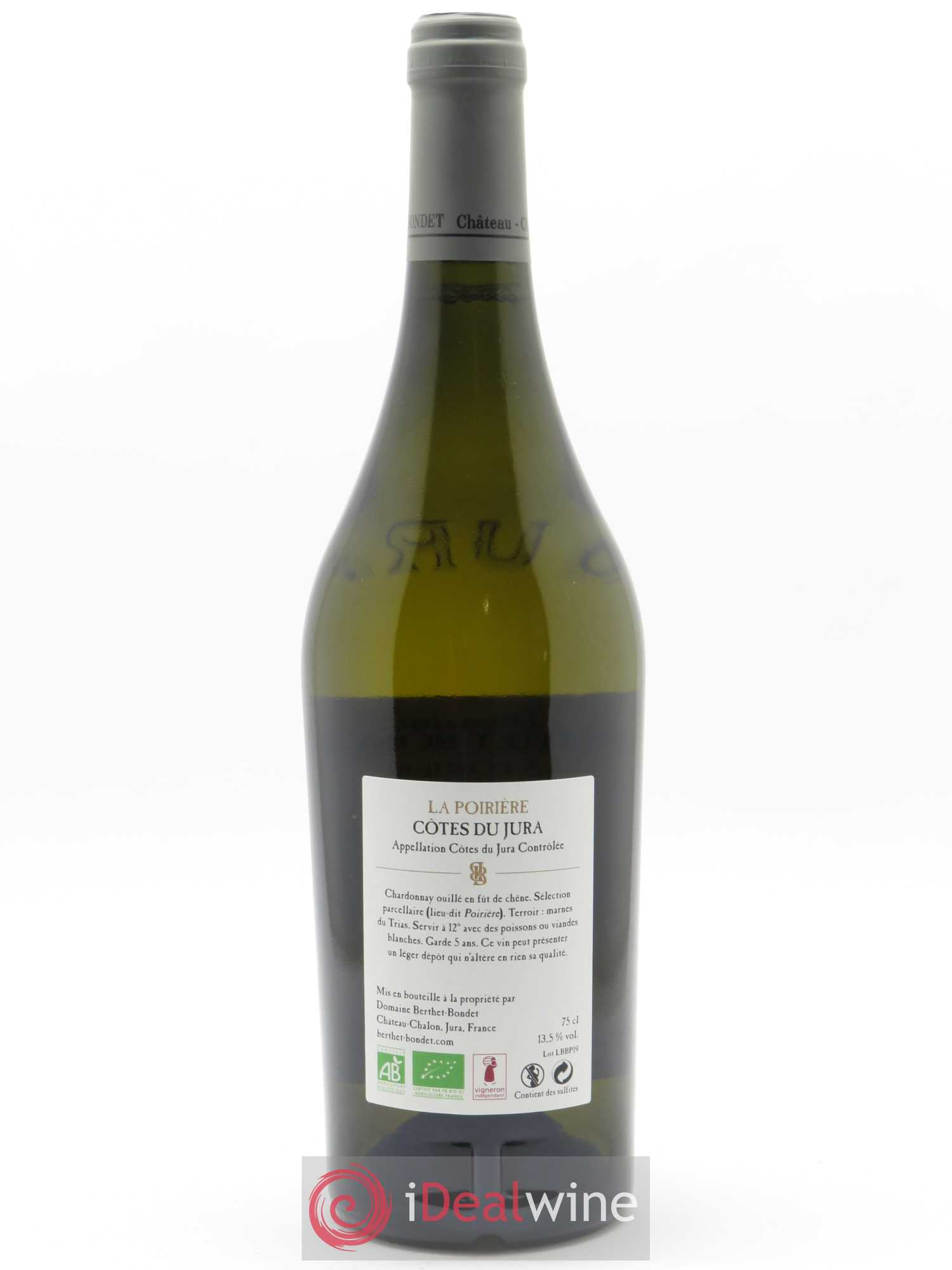 Côtes du Jura La Poirière Berthet-Bondet 2019 - Lot of 1 bottle - 1