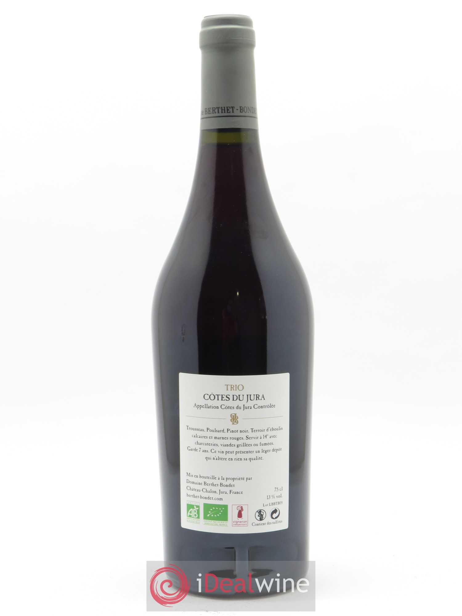 Côtes du Jura Trio Berthet-Bondet 2019 - Lot de 1 bouteille - 1