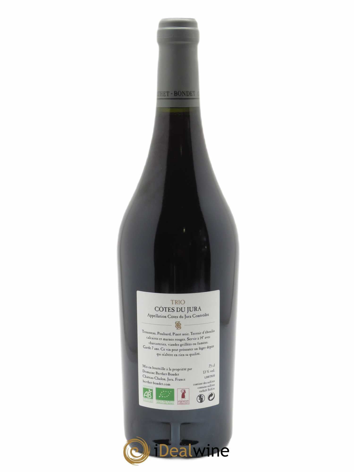 Côtes du Jura Trio Berthet-Bondet 2020 - Lot de 1 bouteille - 1