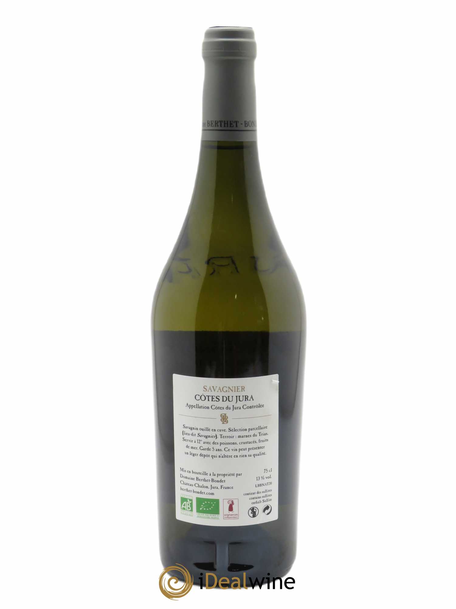 Côtes du Jura Savagnier Berthet-Bondet 2020 - Lot de 1 bouteille - 1
