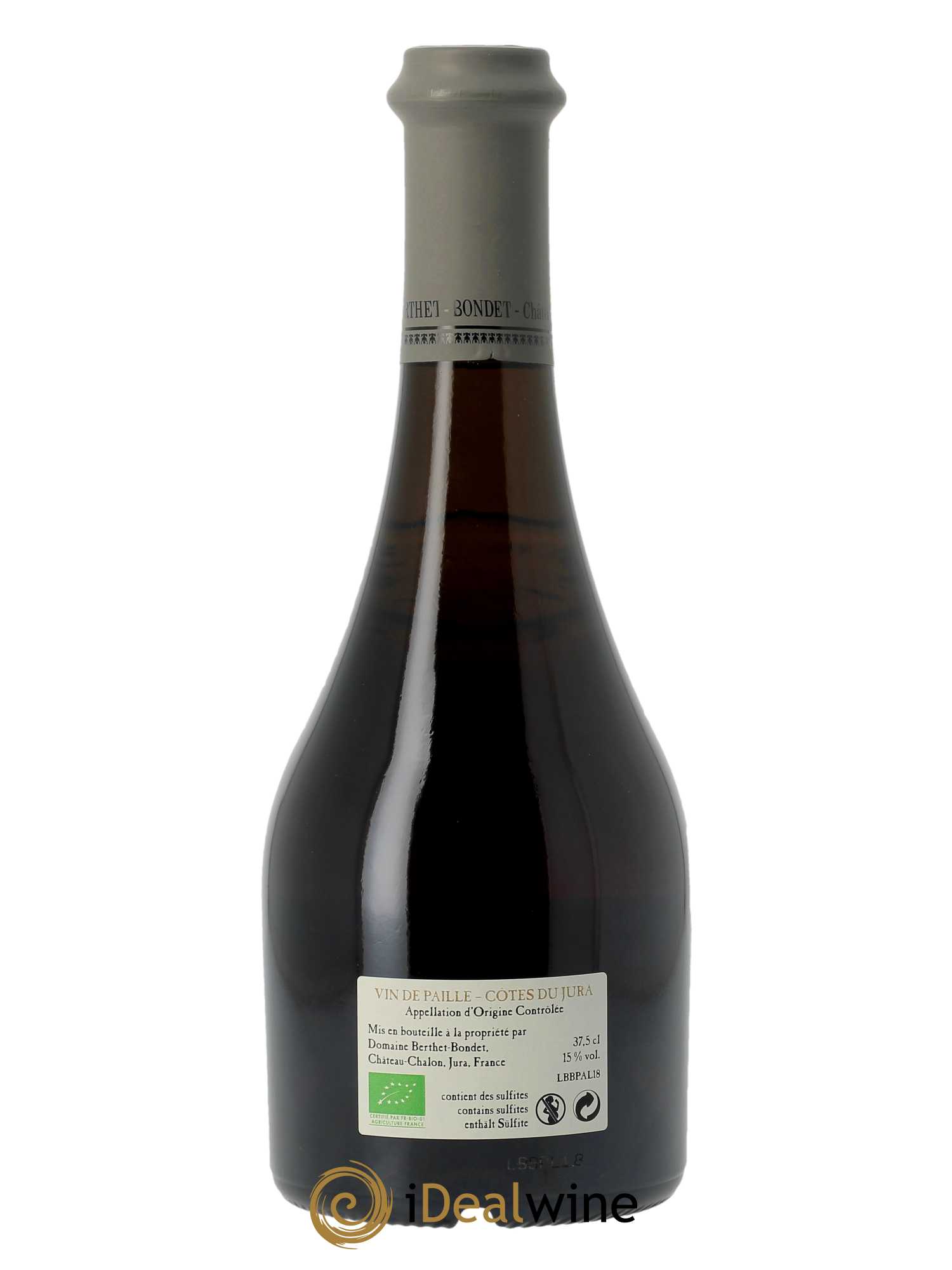 Côtes du Jura Vin de Paille Berthet-Bondet 2018 - Lot of 1 half-bottle - 1