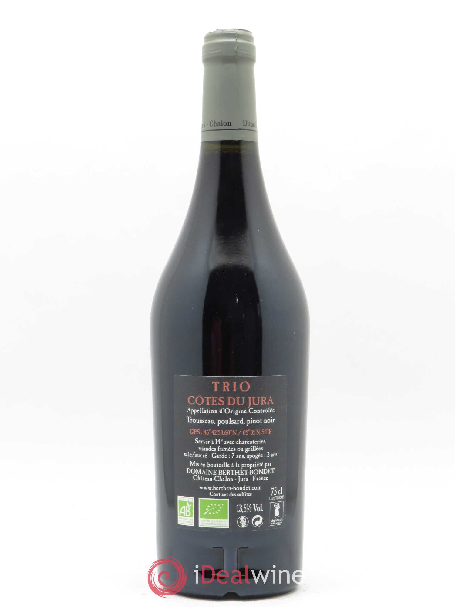 Côtes du Jura Trio Berthet-Bondet 2018 - Lot de 1 bouteille - 1