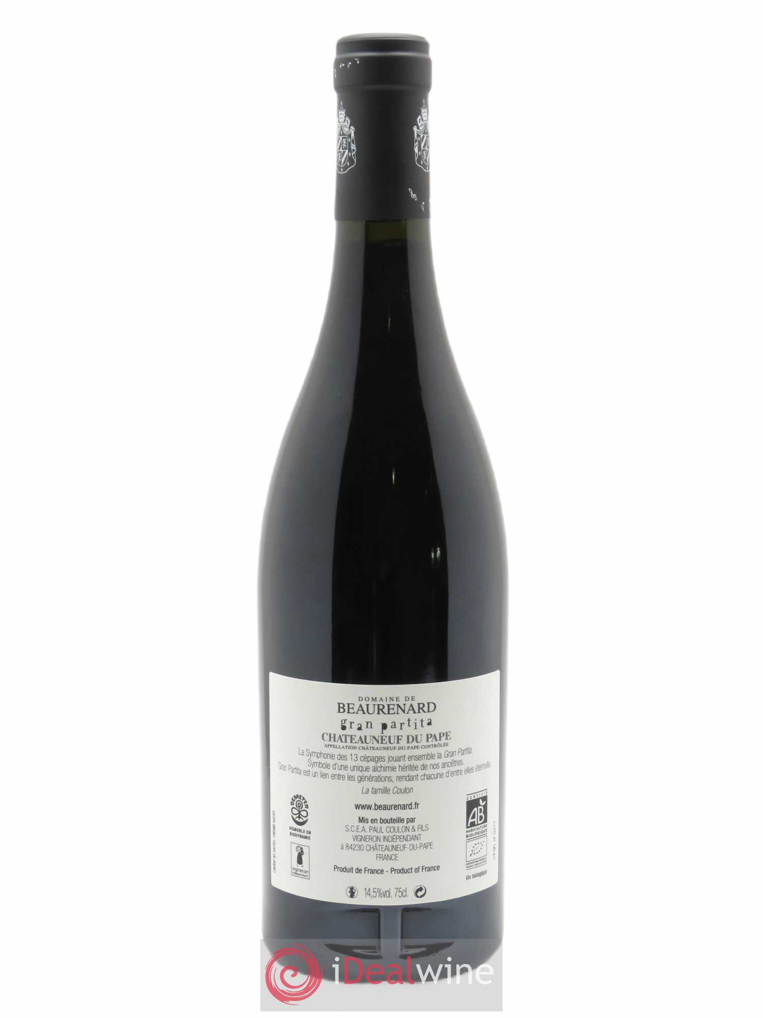 Châteauneuf-du-Pape Gran Partita Beaurenard (Domaine de) 2015 - Lot of 1 bottle - 1