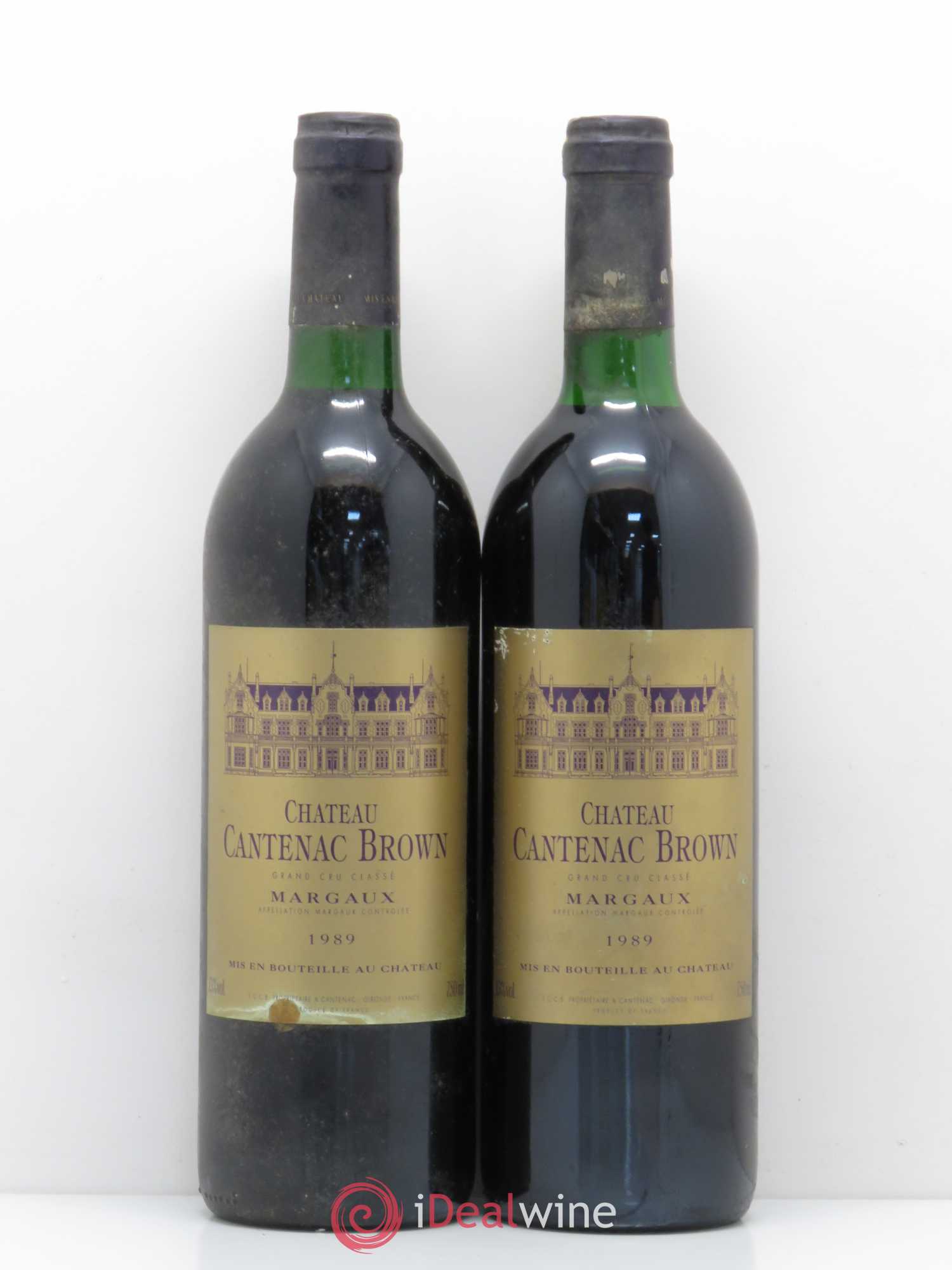 Château Cantenac Brown 3ème Grand Cru Classé 1989 - Lot de 2 bouteilles - 0