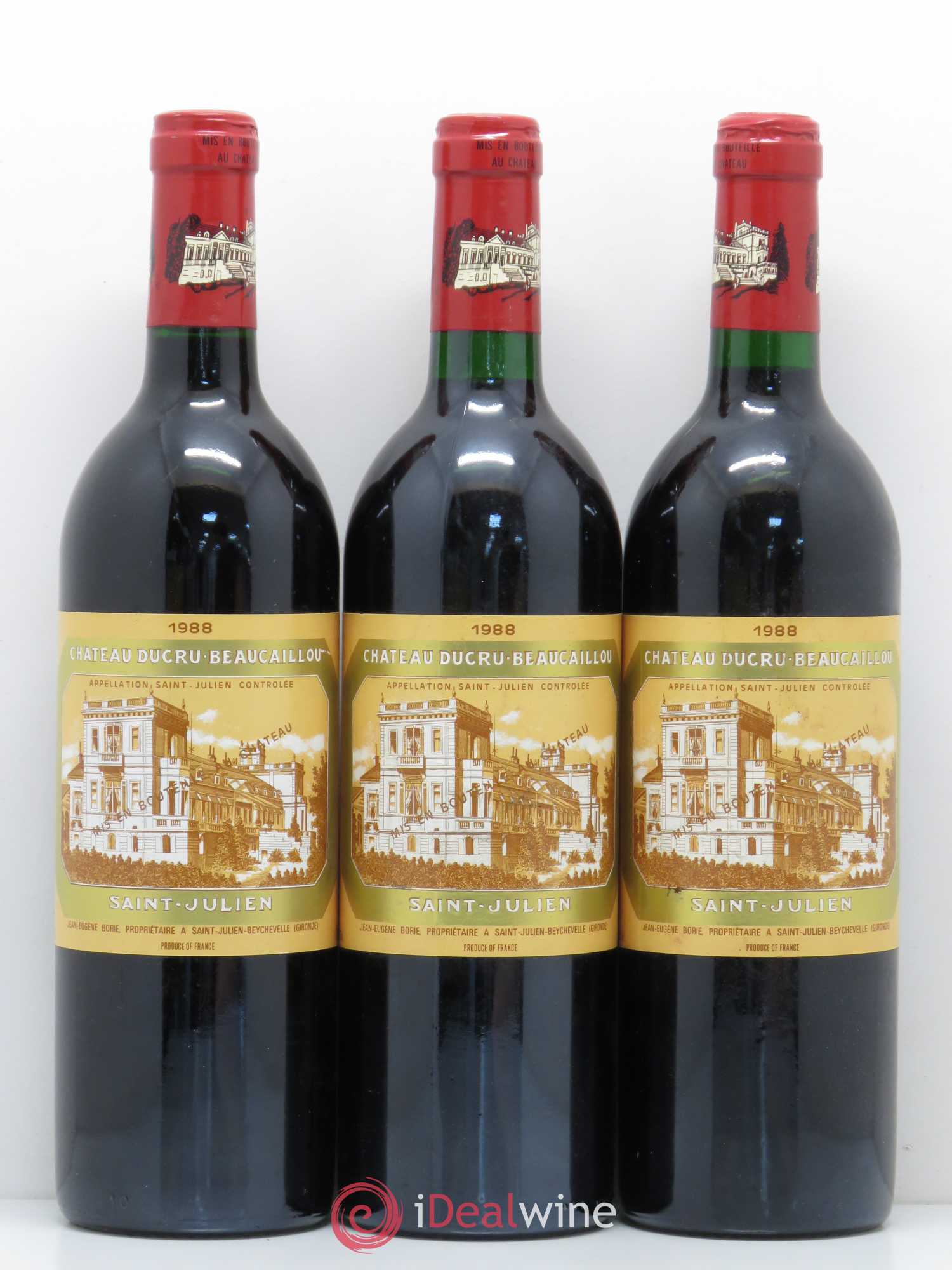 Château Ducru Beaucaillou 2ème Grand Cru Classé 1988 - Lot de 3 bouteilles - 0