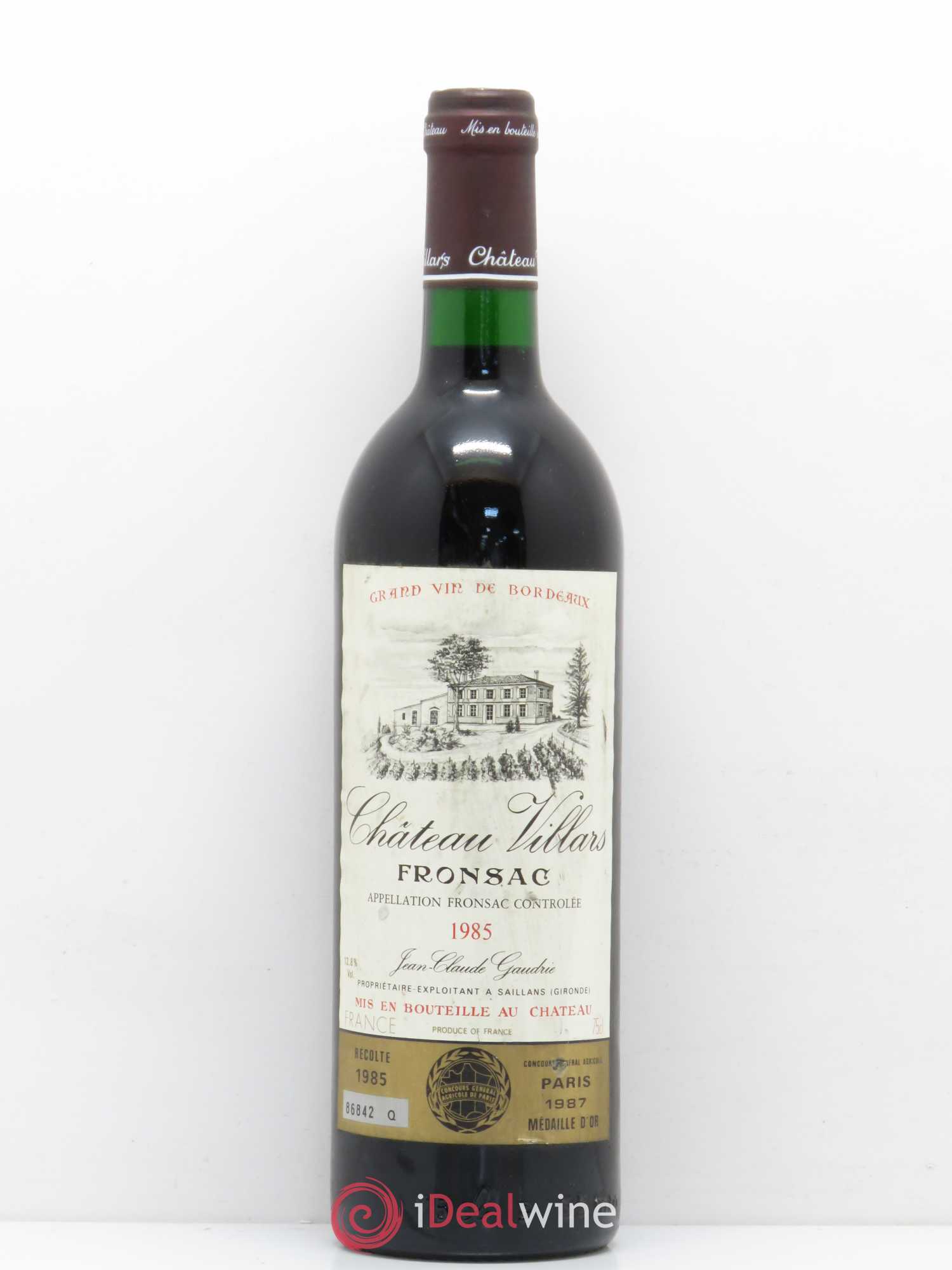 Fronsac Château Villars 1985 - Lot de 1 bouteille - 0