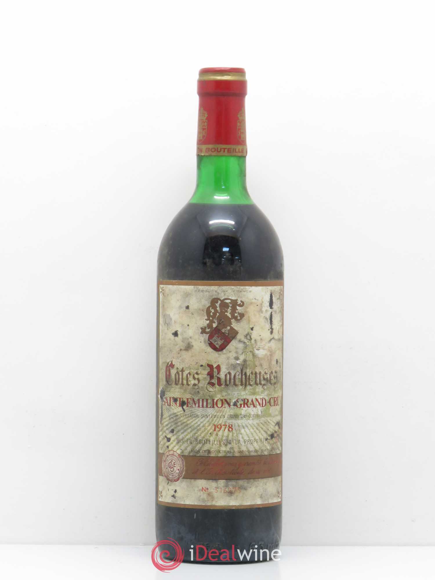 Saint-Émilion Grand Cru Côtes Rocheuses 1978 - Lot de 1 bouteille - 0