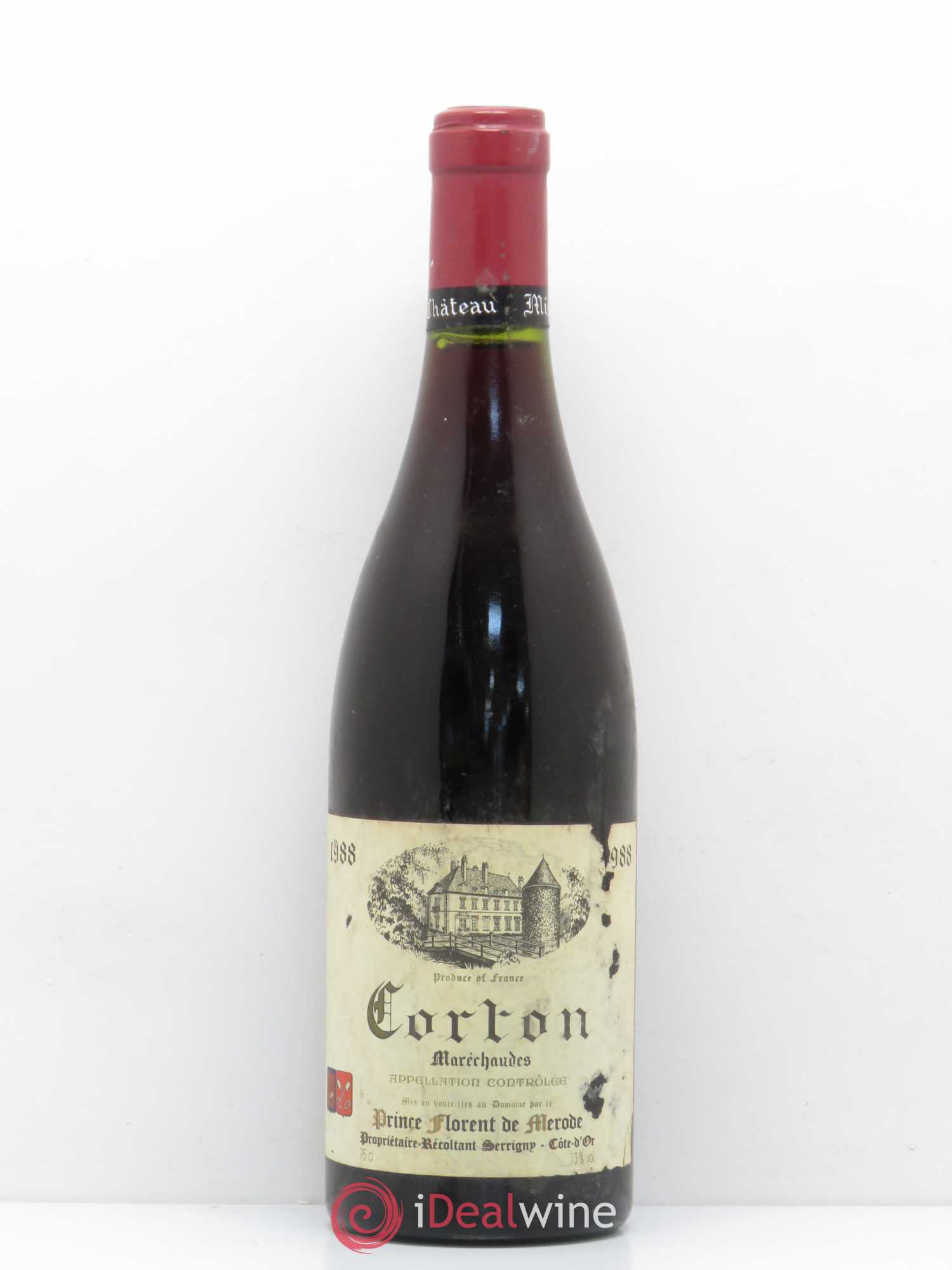Corton Grand Cru Marechaudes Prince Florent de Merode 1988 - Lot de 1 bouteille - 0
