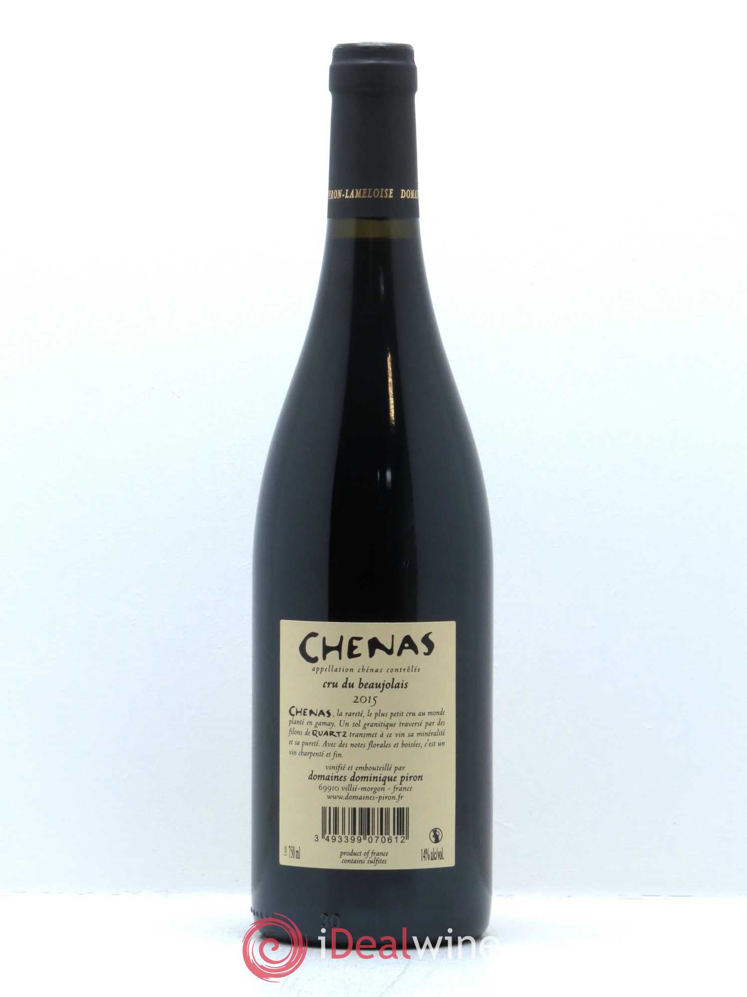 Chénas Quartz Dominique Piron (Domaine) 2015 - Lot de 1 bouteille - 1
