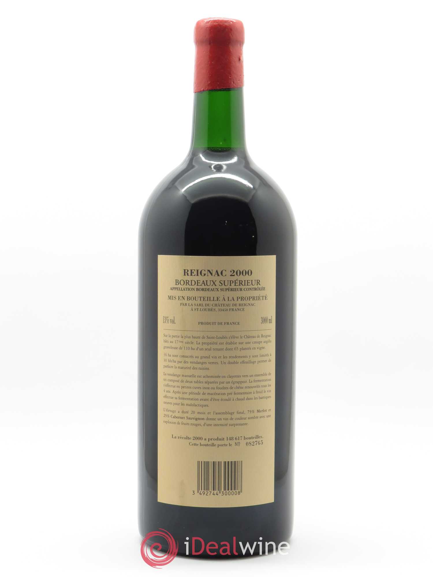 Grand vin de Reignac 2000 - Posten von 1 Doppel-Magnum - 1