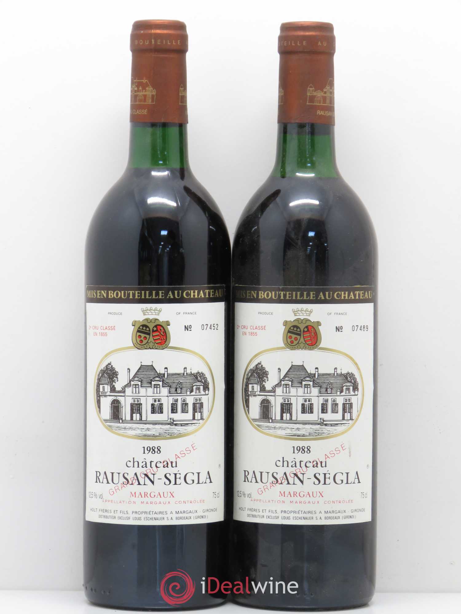 Château Rauzan Ségla Grand Cru Classé 1988 - Lot de 2 bouteilles - 0