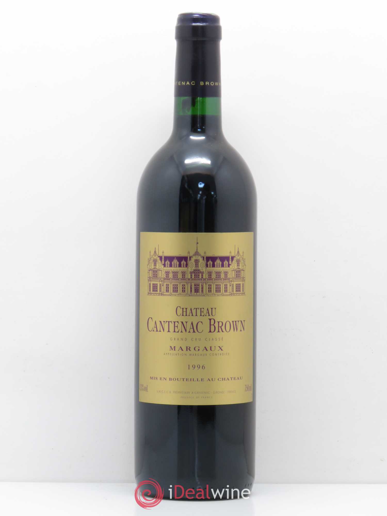 Château Cantenac Brown 3ème Grand Cru Classé 1996 - Lot de 1 bouteille - 0