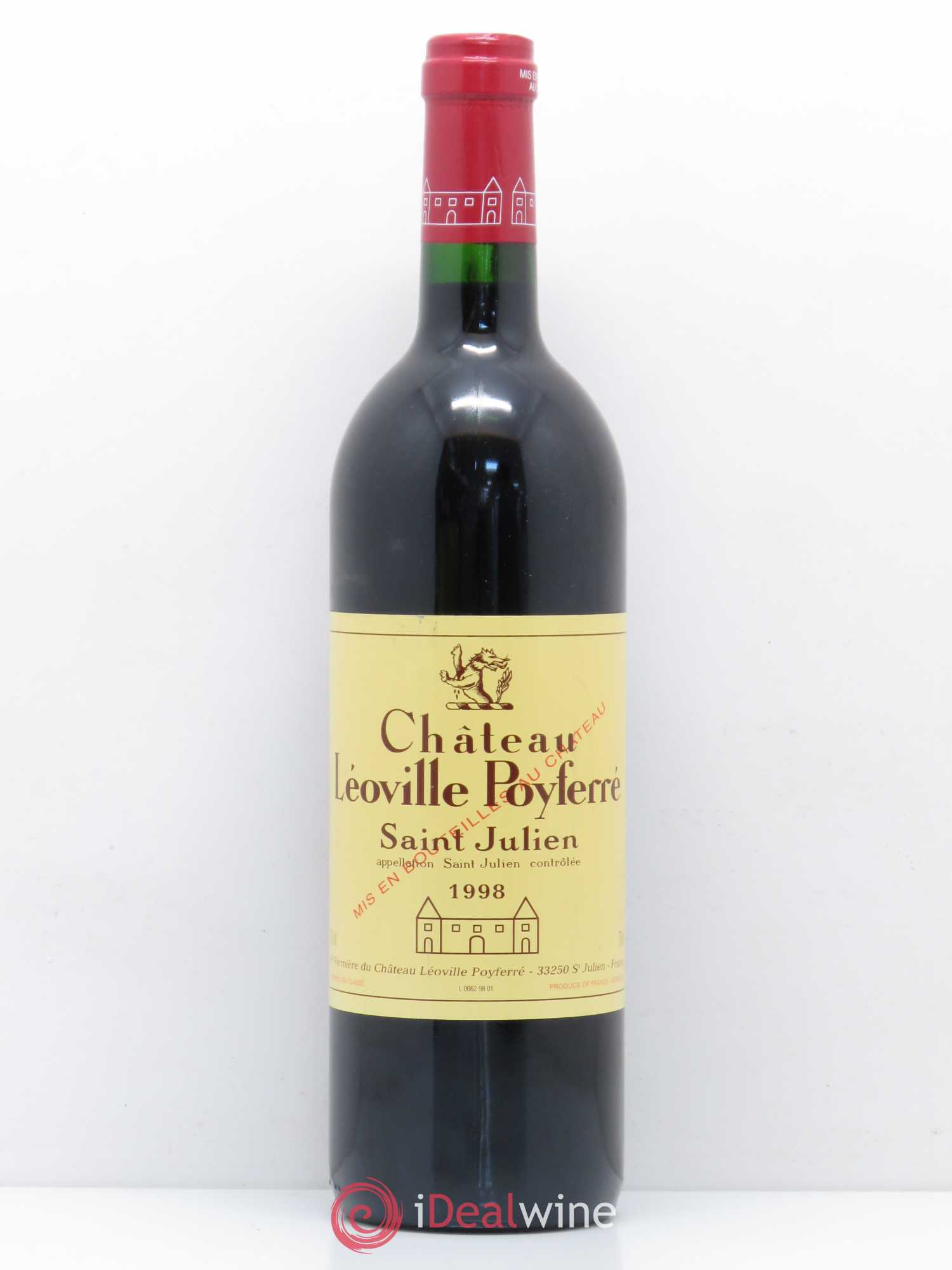 Château Léoville Poyferré 2ème Grand Cru Classé 1998 - Lot de 1 bouteille - 0