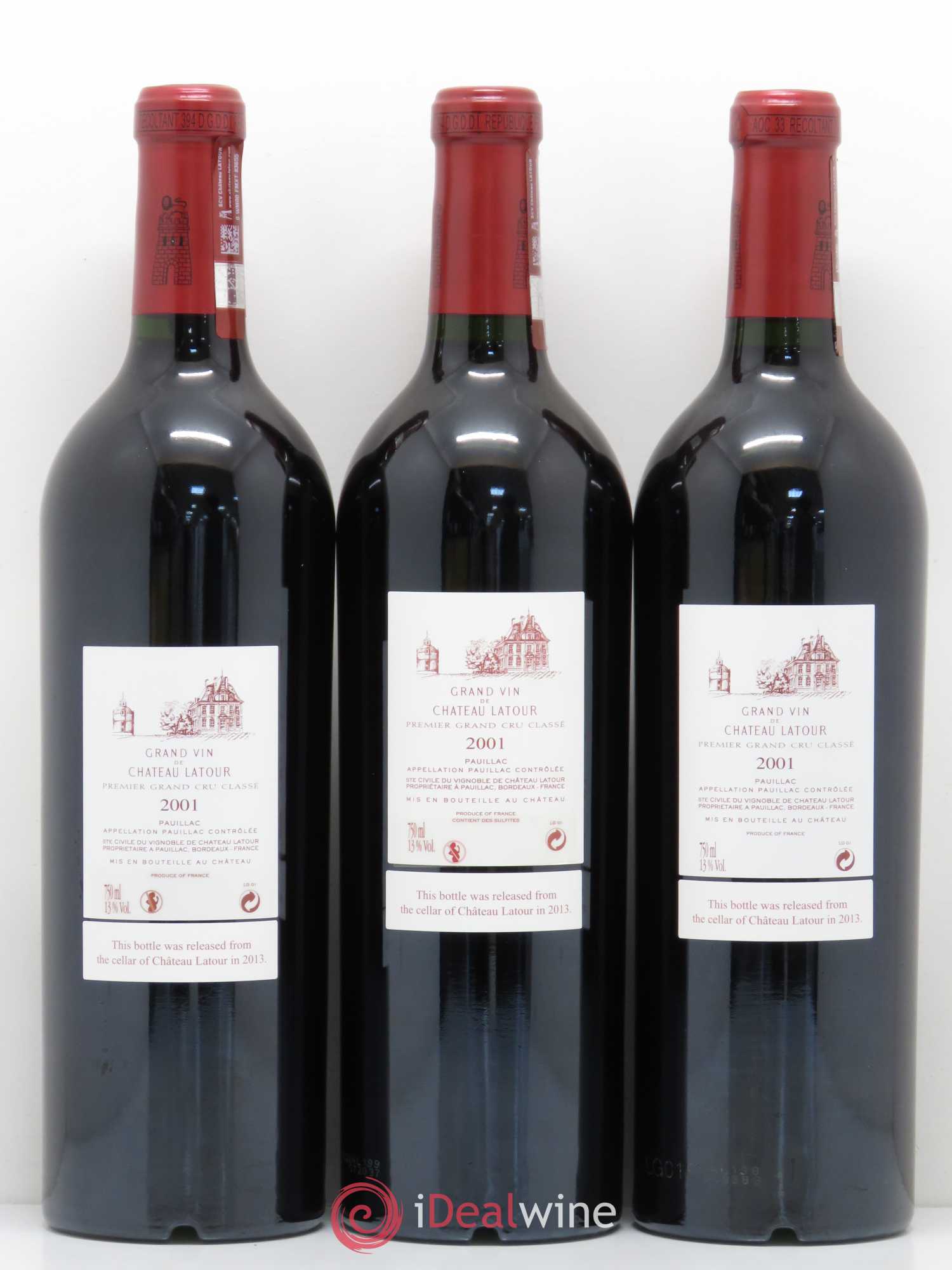 Château Latour 1er Grand Cru Classé 2001 - Lot de 12 bouteilles - 8