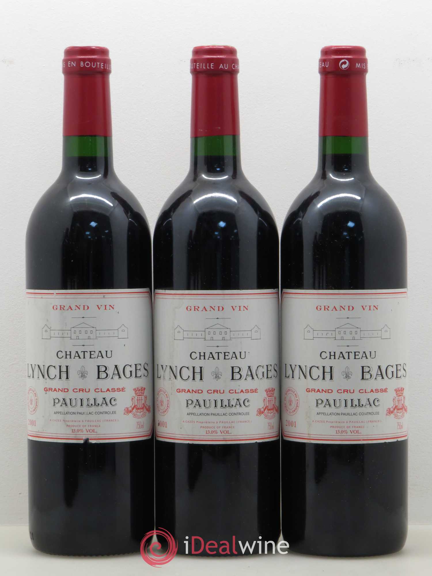 Château Lynch Bages 5ème Grand Cru Classé 2001 - Lot de 6 bouteilles - 1