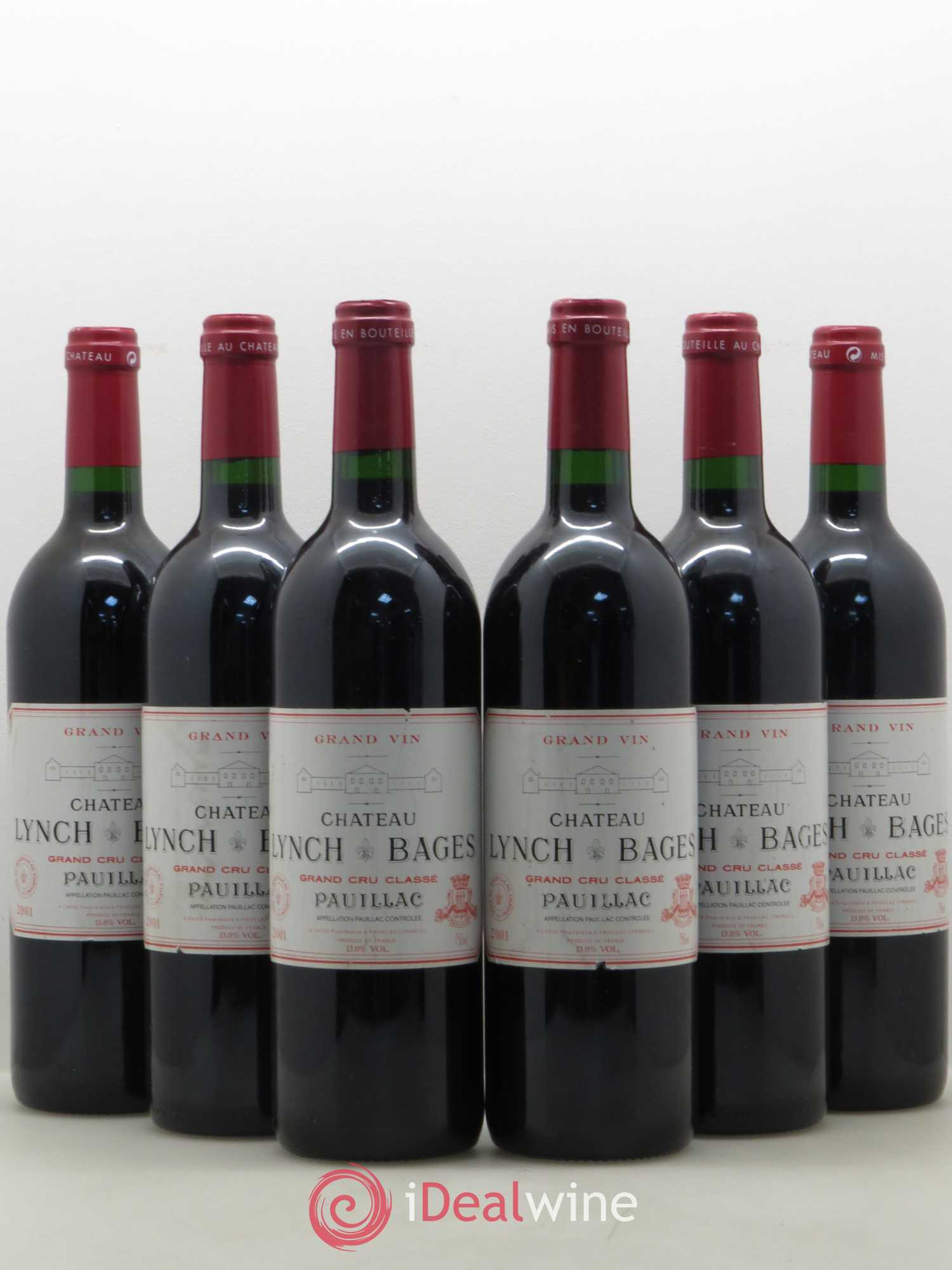 Château Lynch Bages 5ème Grand Cru Classé 2001 - Lot de 6 bouteilles - 0