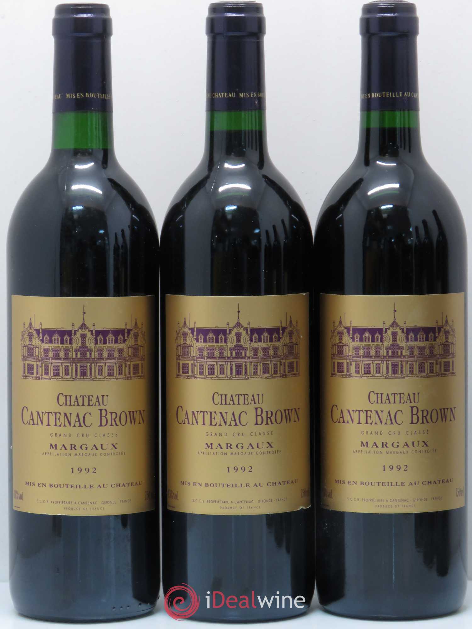 Château Cantenac Brown 3ème Grand Cru Classé 1992 - Lot de 6 bouteilles - 1
